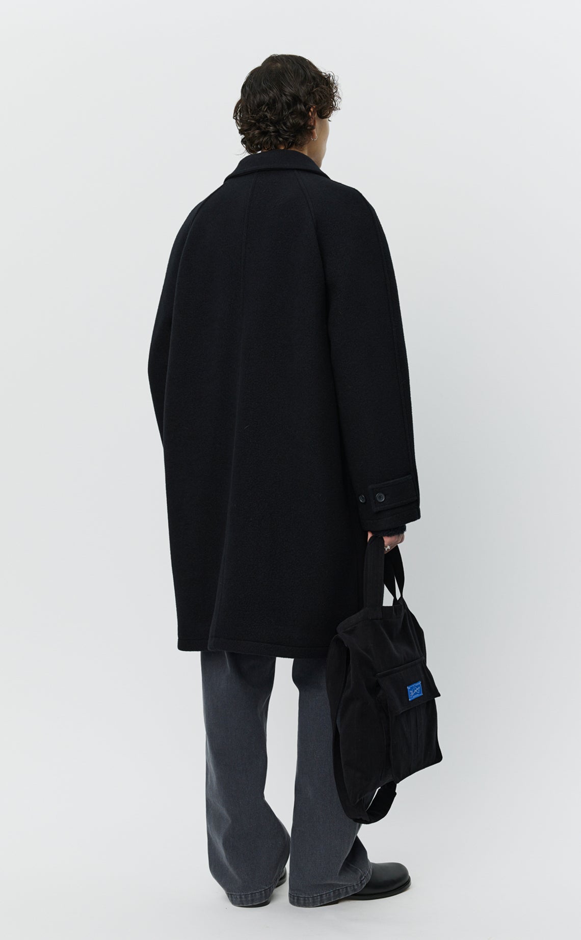 Accession Coat - Black Recycled Wool