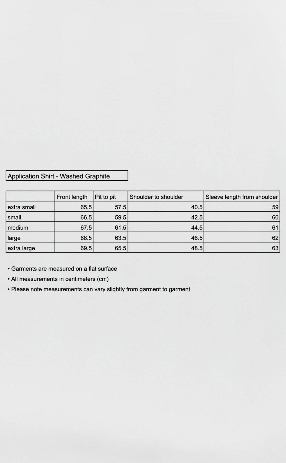 Application Shirt - Washed Graphite