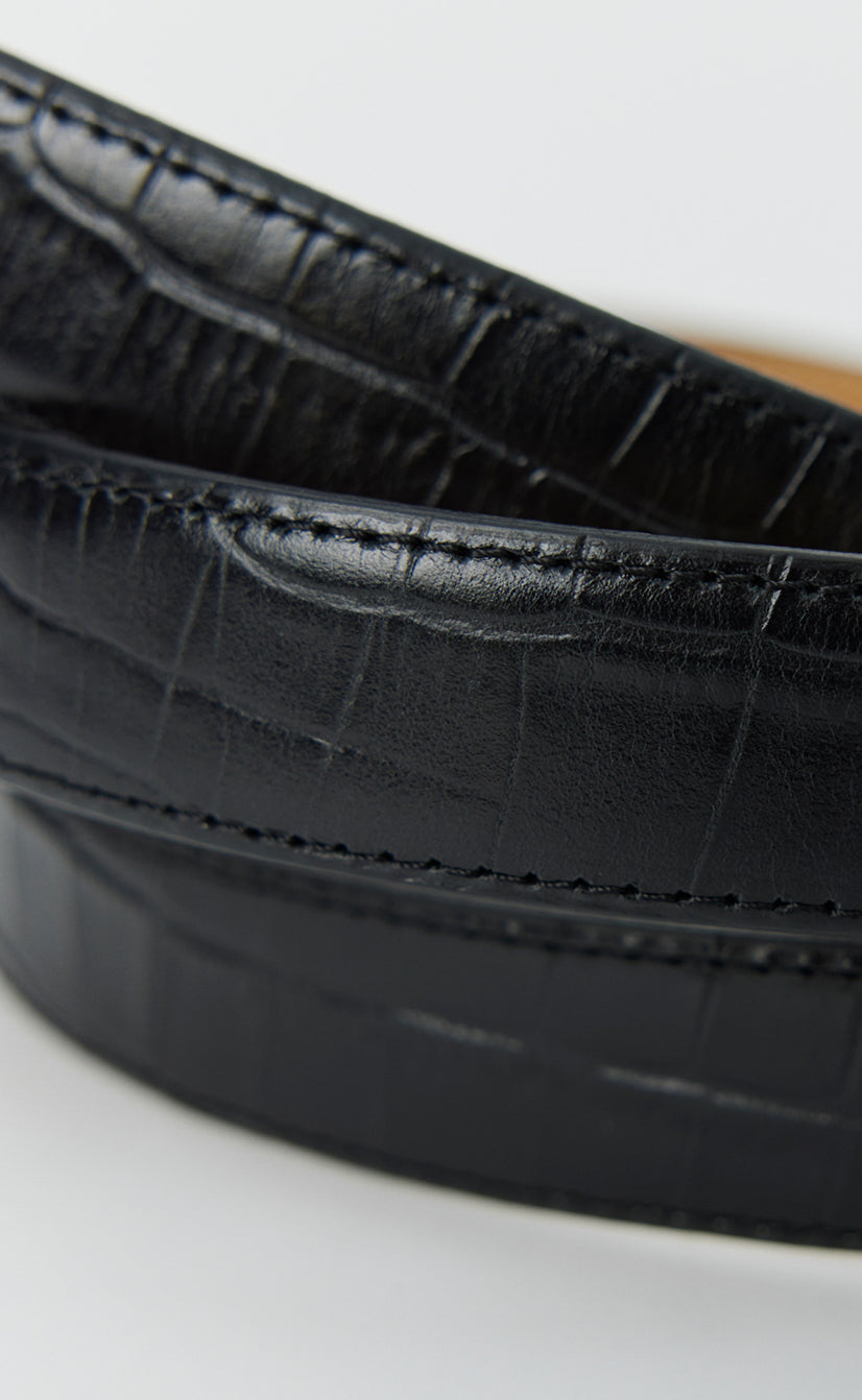 Occasion Belt - Black Croc