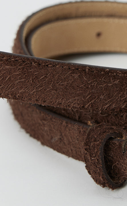 Purpose Belt - Brown Fuzzy Suede