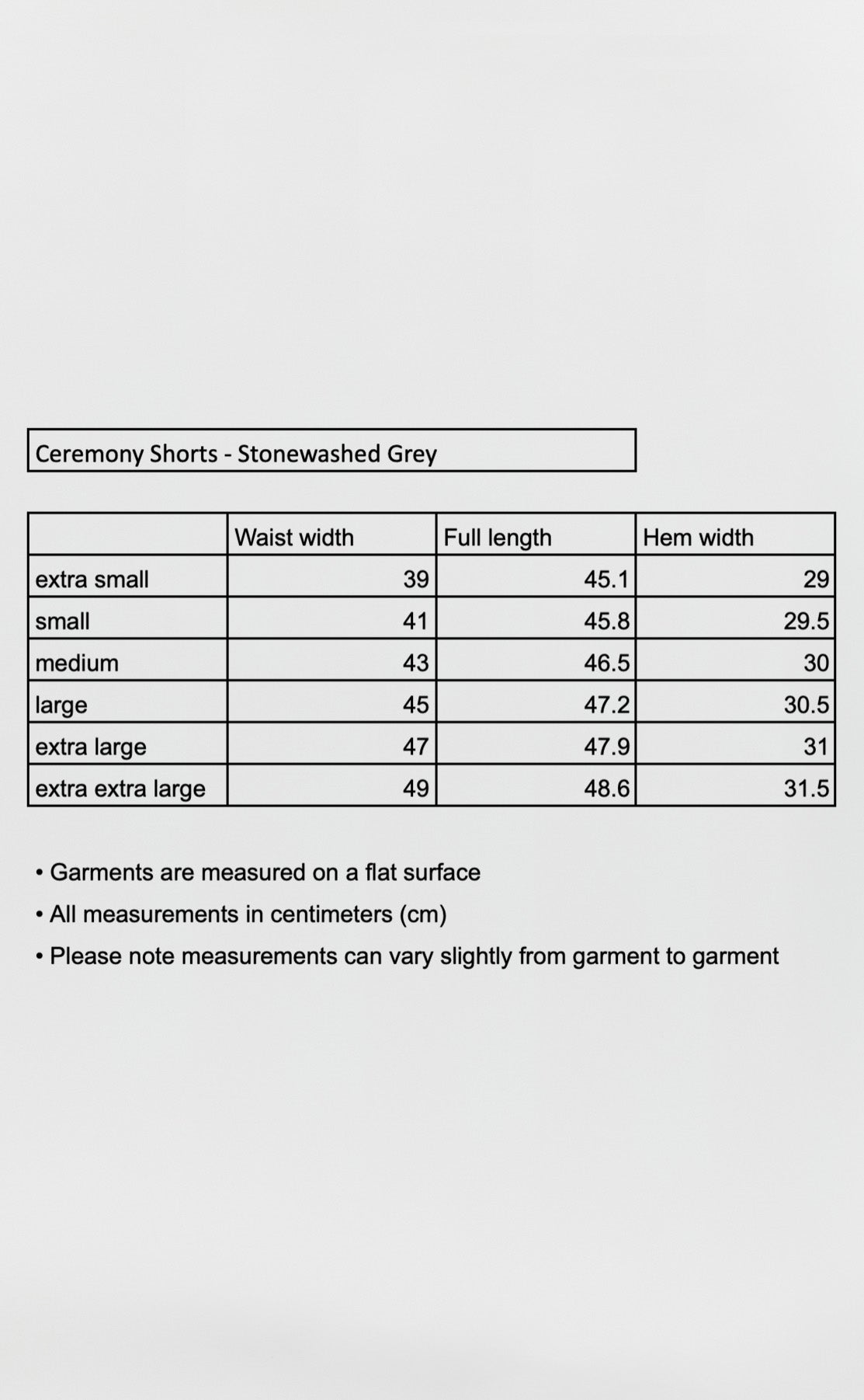 Ceremony Shorts - Stonewashed Grey