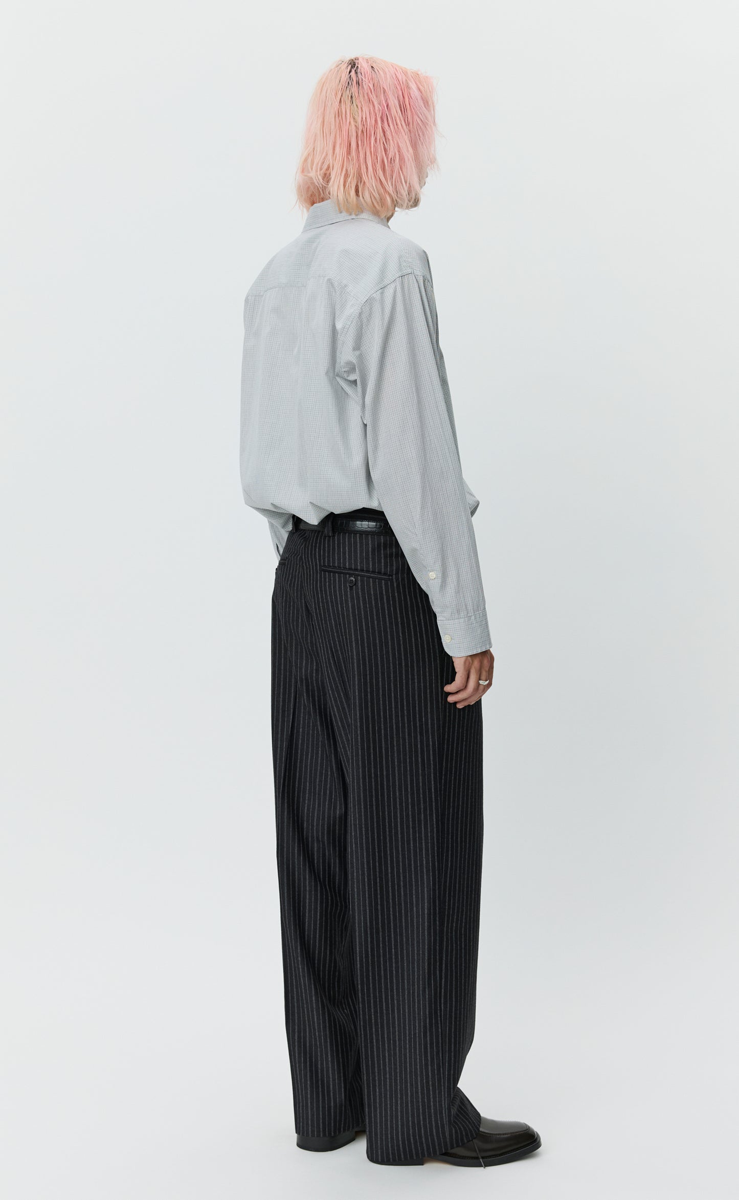 Classic Trousers - Anthracite Multi Stripe Wool