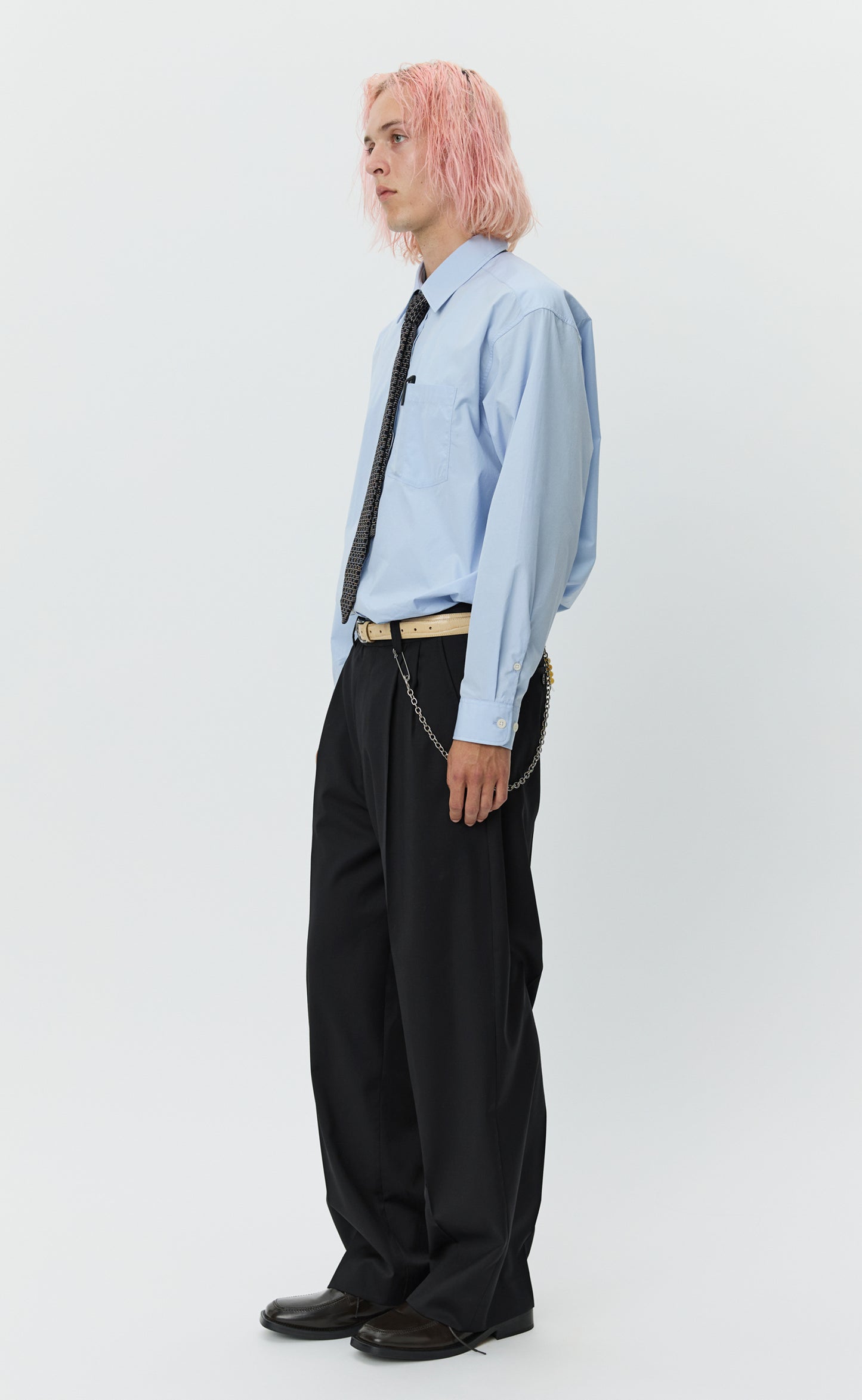 Classic Trousers - Black Twill Wool