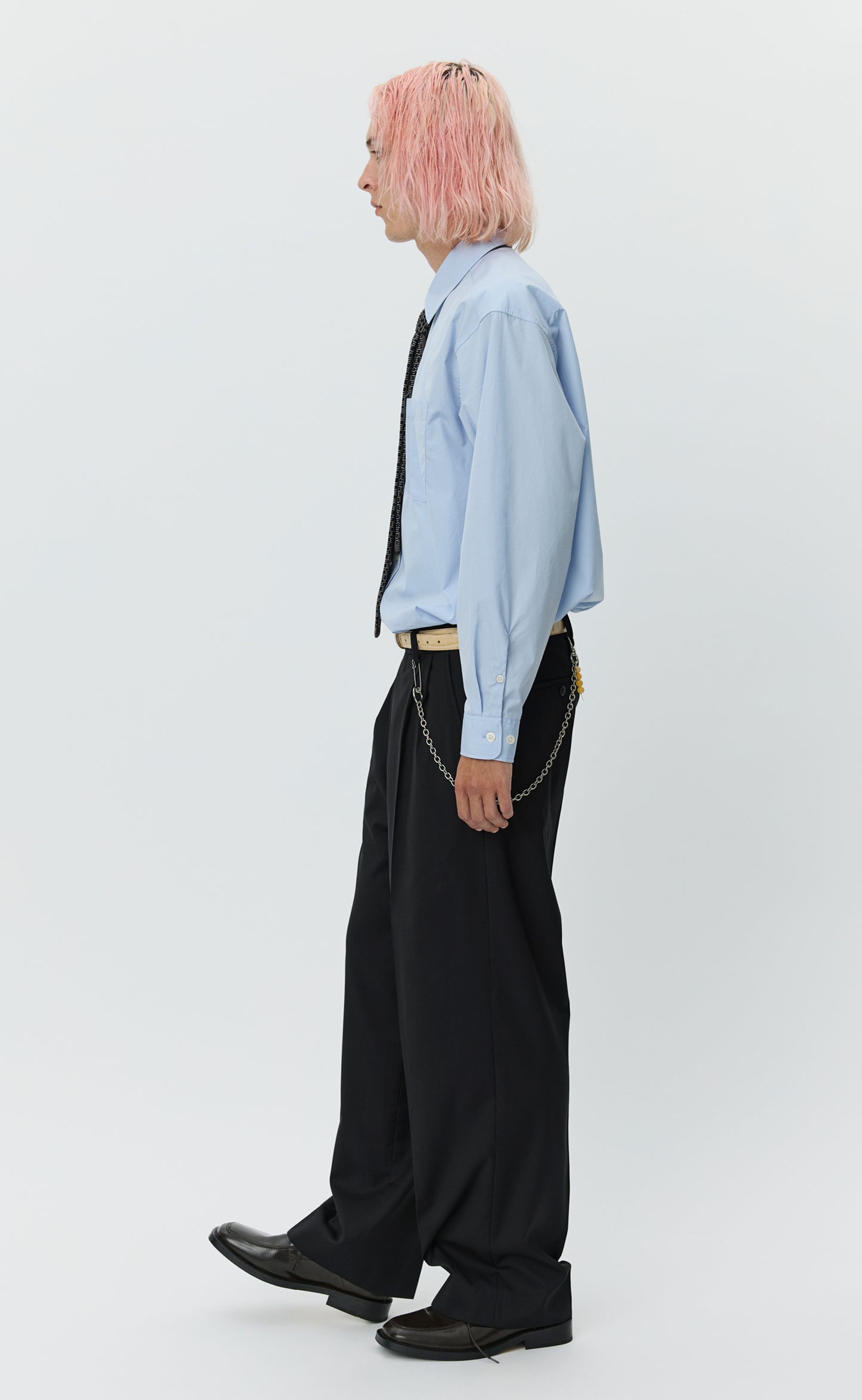 Classic Trousers - Black Twill Wool