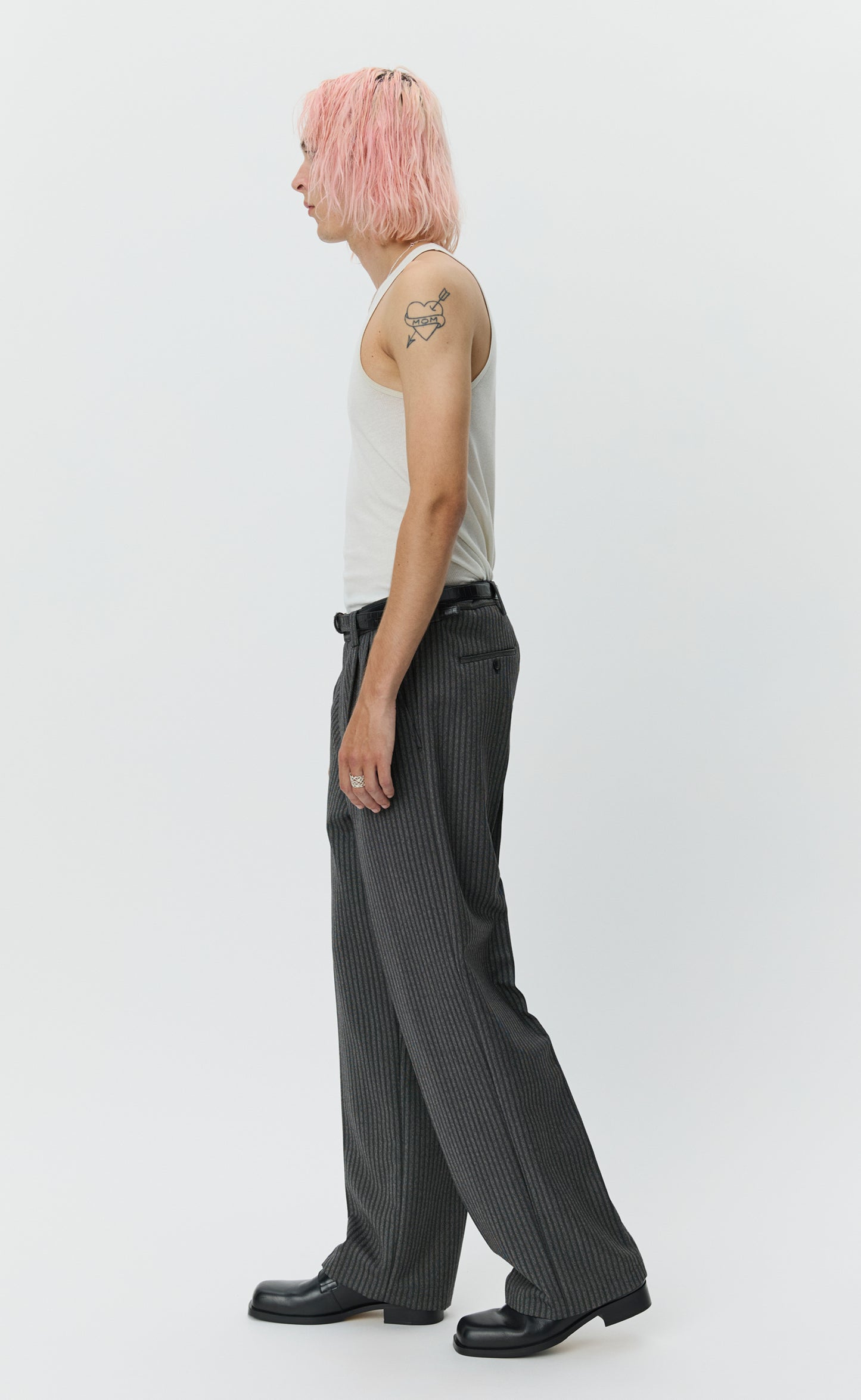 Classic Trousers - Dark Grey Stripe