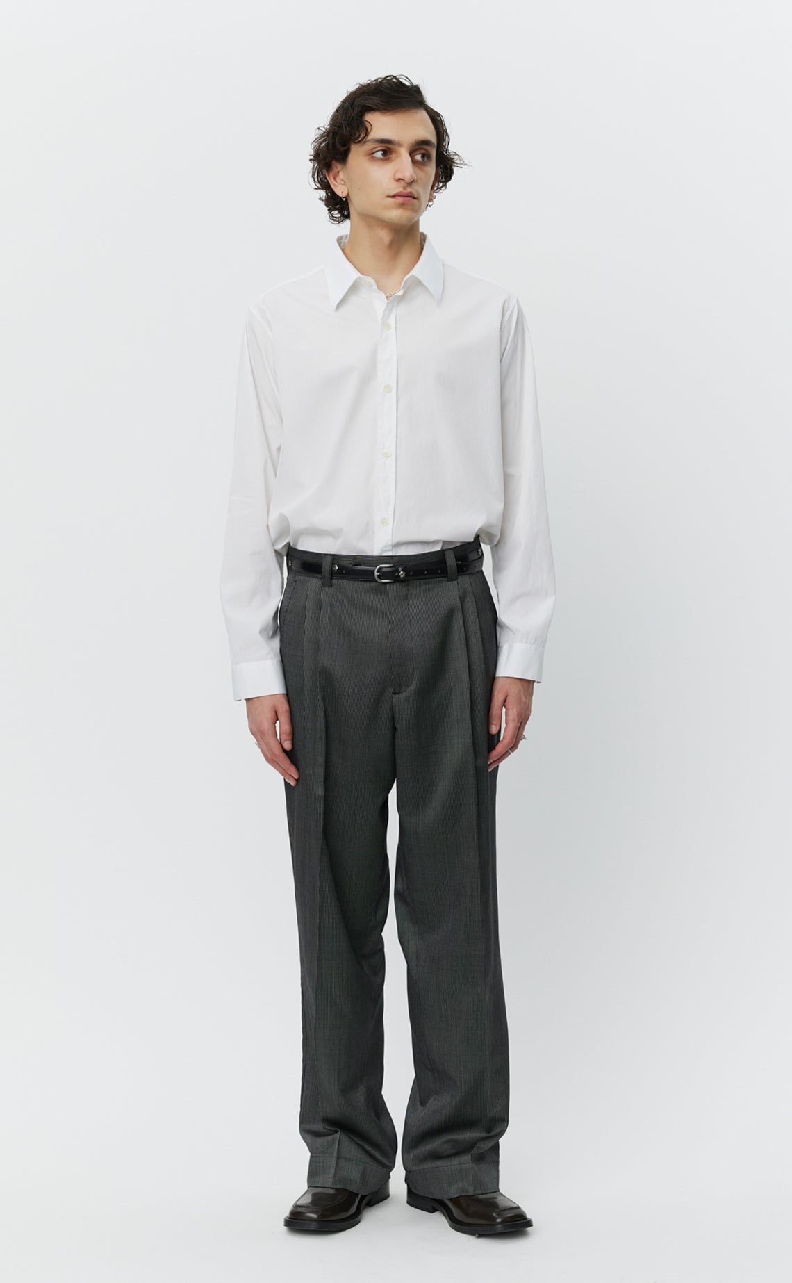 Classic Trousers - Fine Silver Stripe