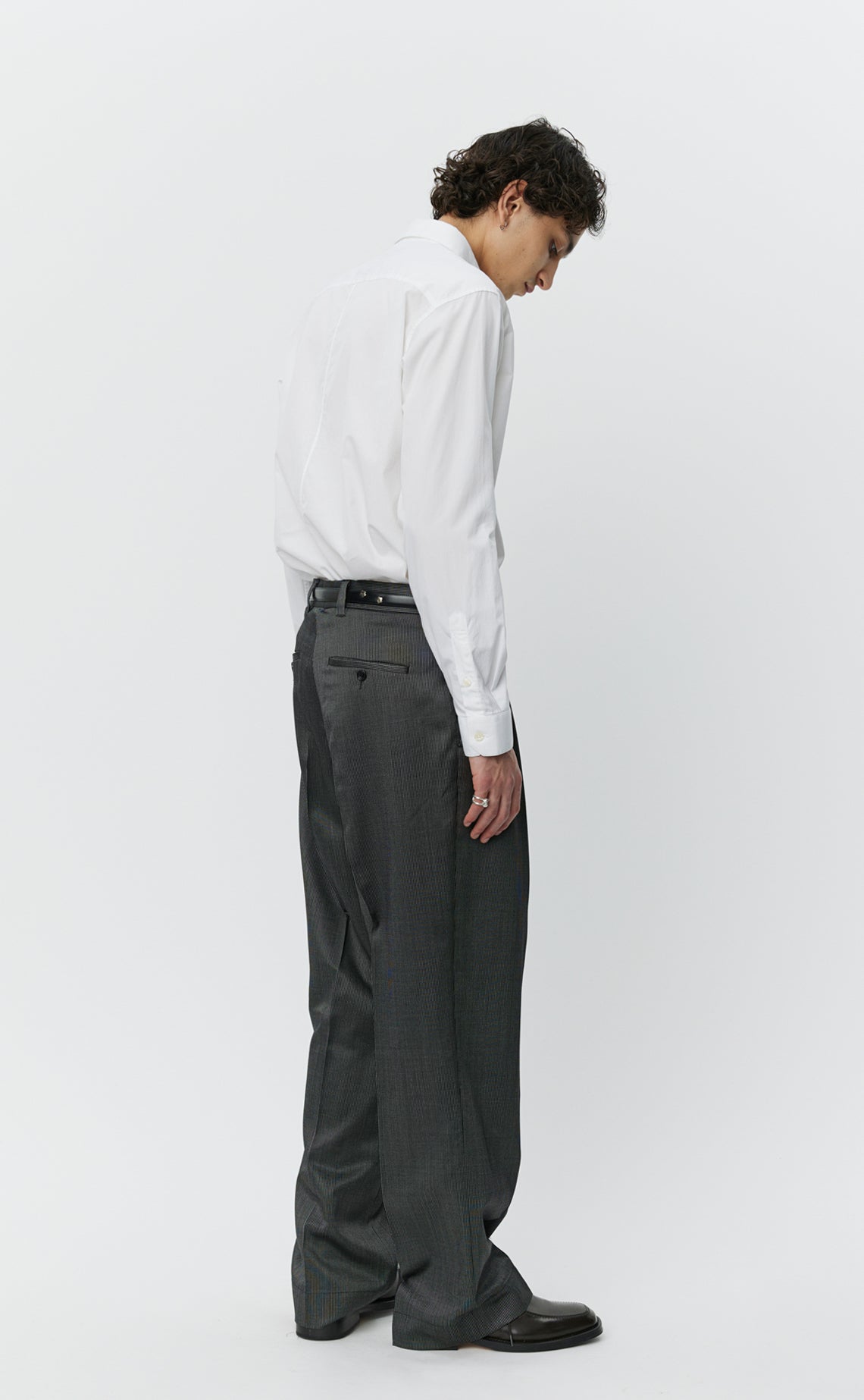 Classic Trousers - Fine Silver Stripe