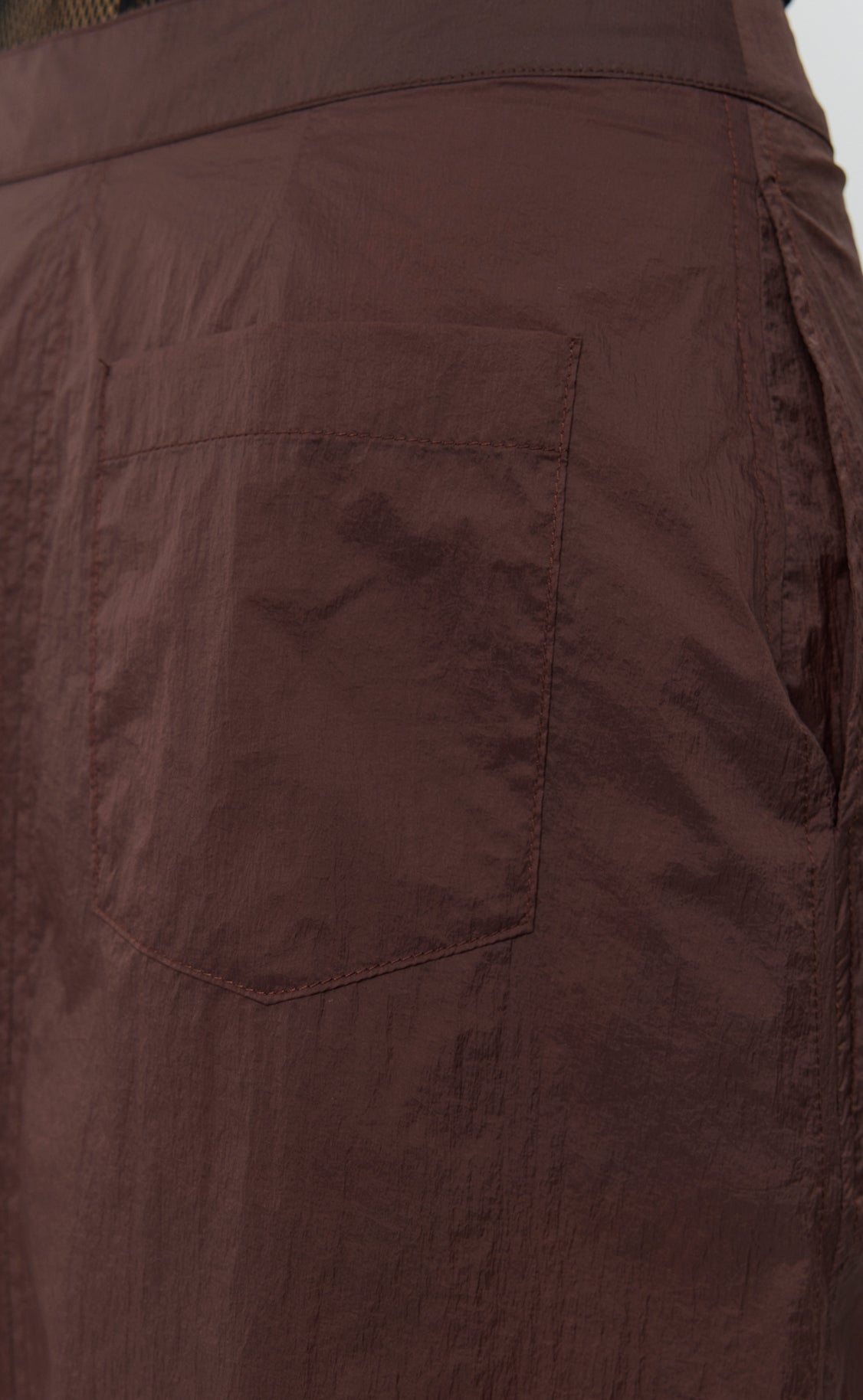 Classic Wrap Skirt - Merlot Crinkled Tech