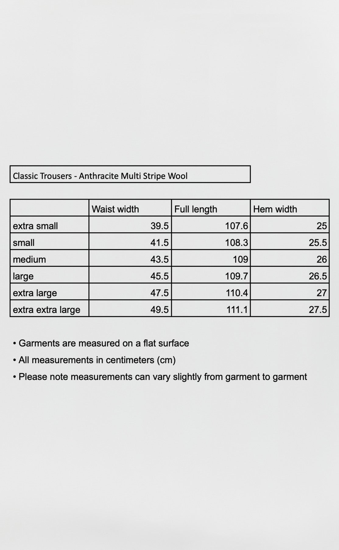 Classic Trousers - Anthracite Multi Stripe Wool