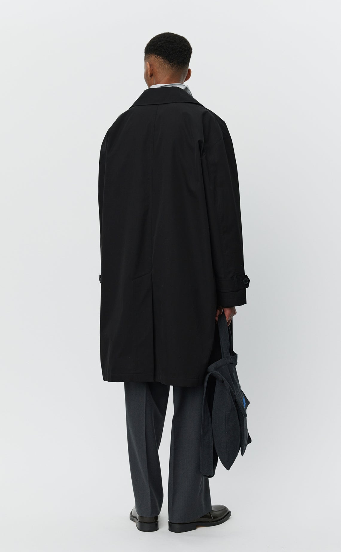 Client Coat - Black Gabardine