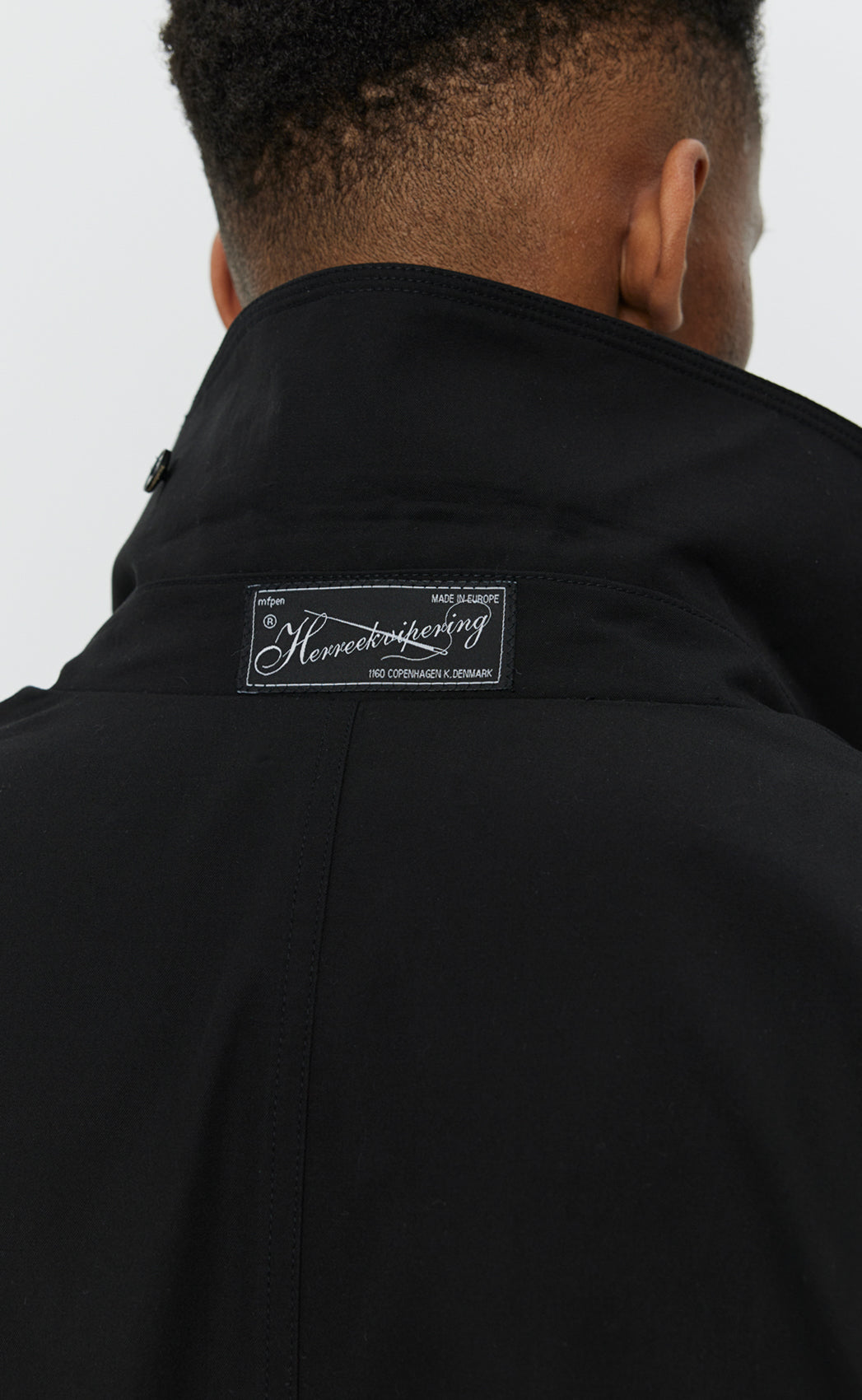Client Coat - Black Gabardine
