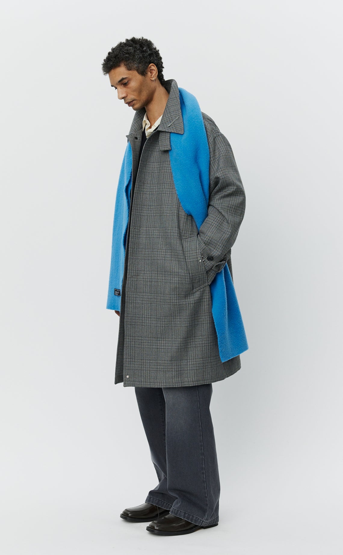 Client Coat - Grey Glen Check