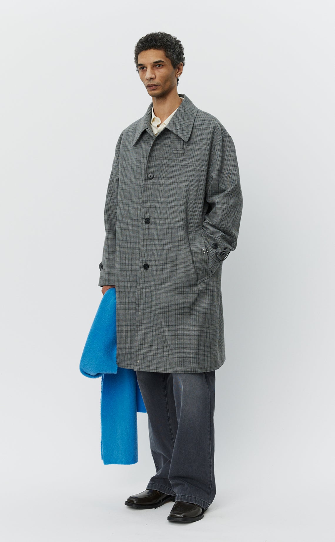 Client Coat - Grey Glen Check