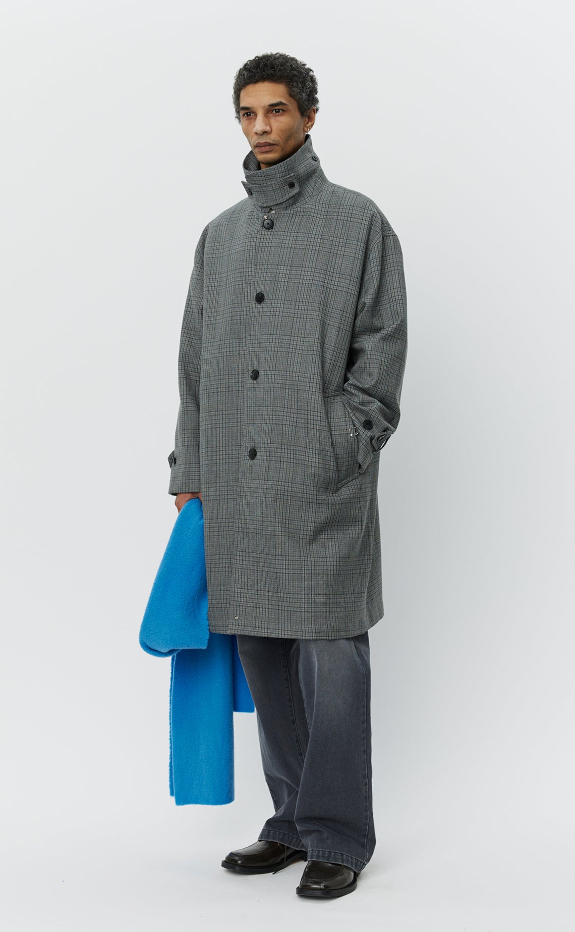 Client Coat - Grey Glen Check