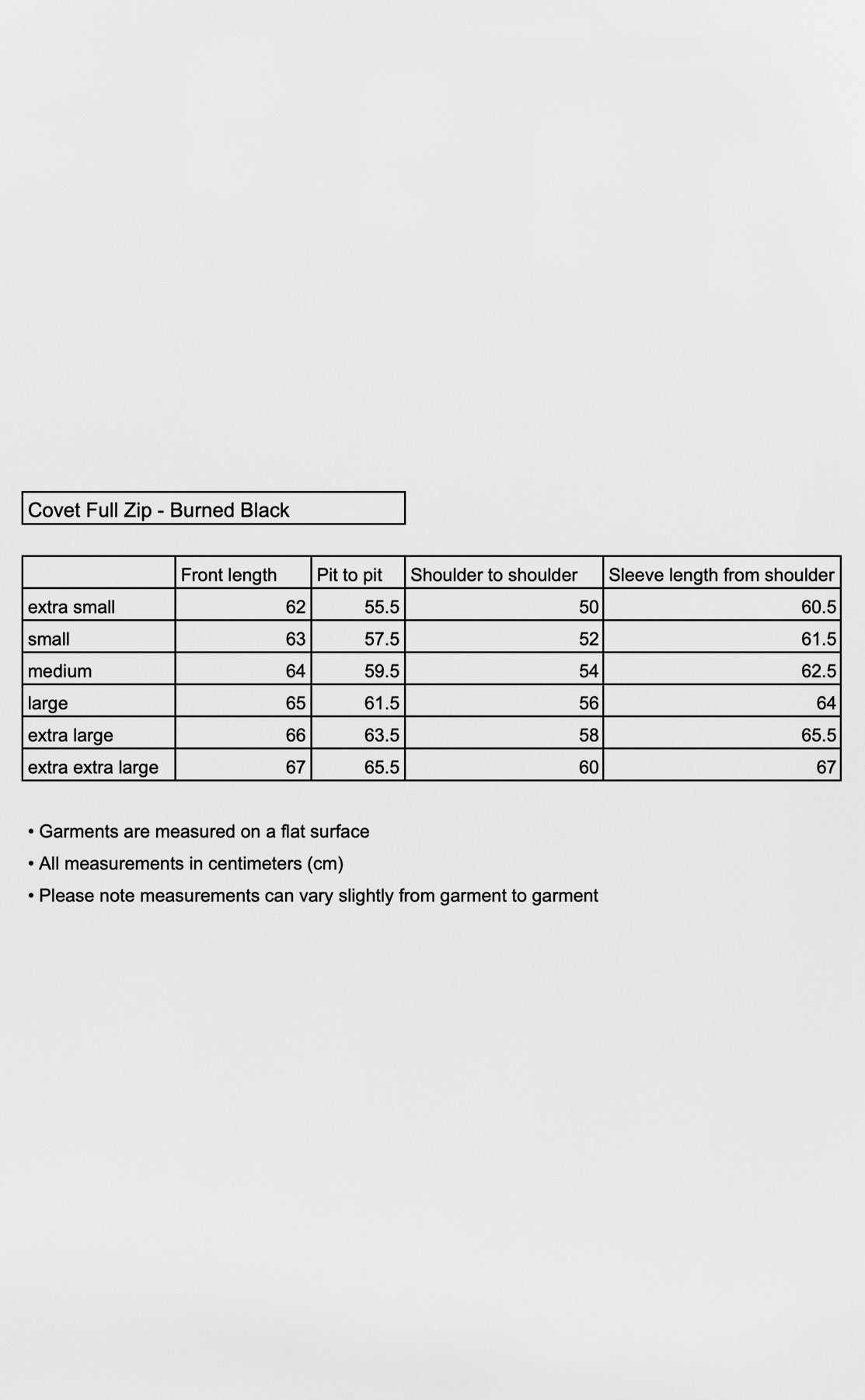 Covet Full Zip - Burned Black