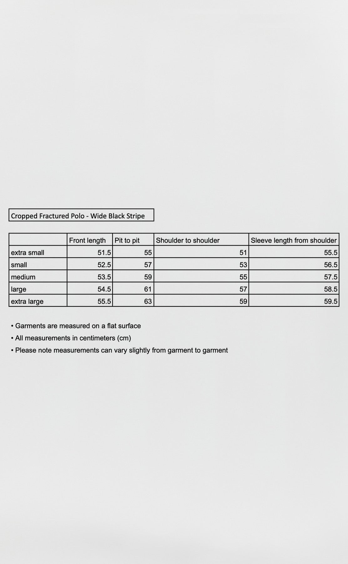 Cropped Fractured Polo - Wide Black Stripe