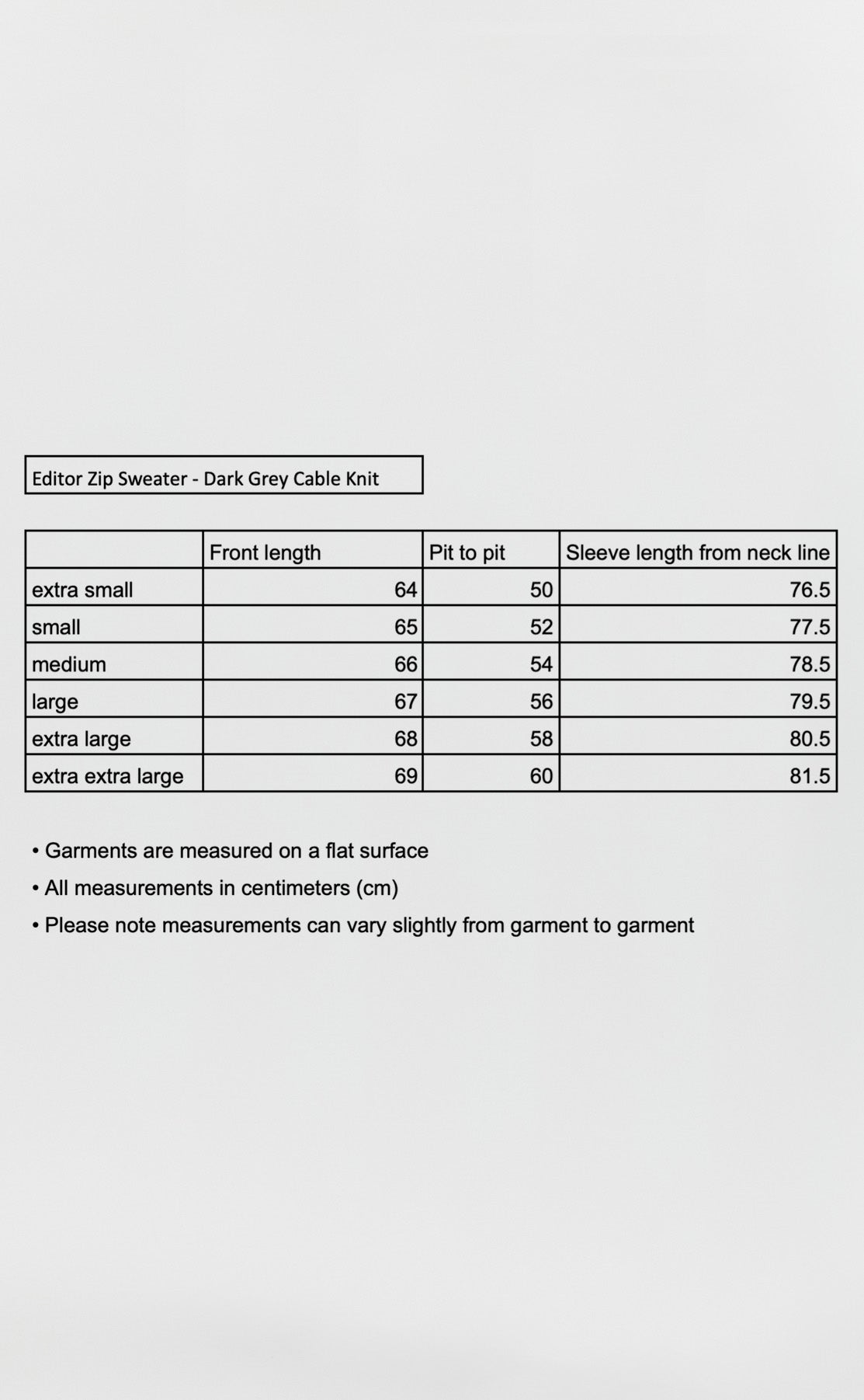 Editor Zip Sweater - Dark Grey Cable Knit