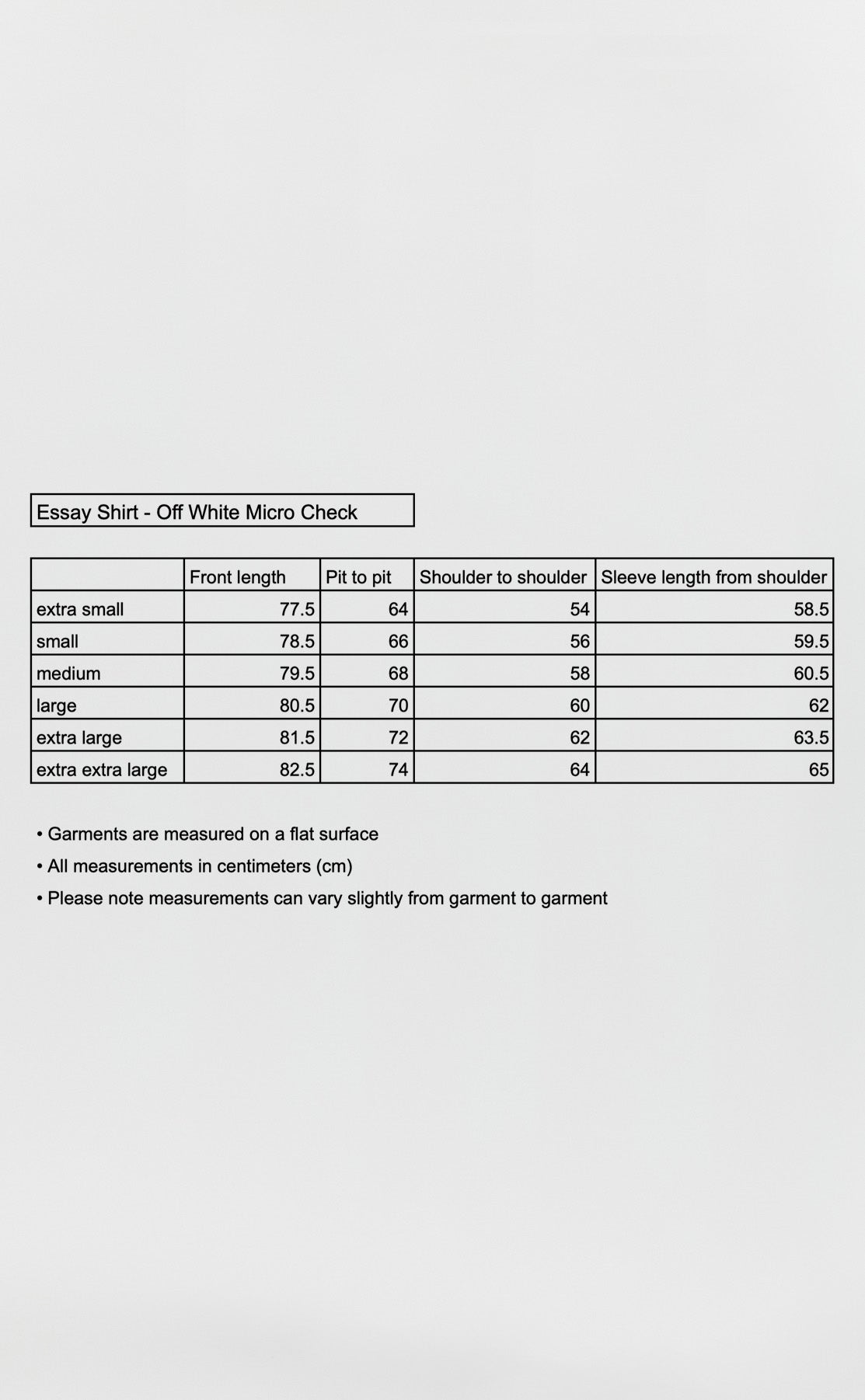 Essay Shirt - Off White Micro Check