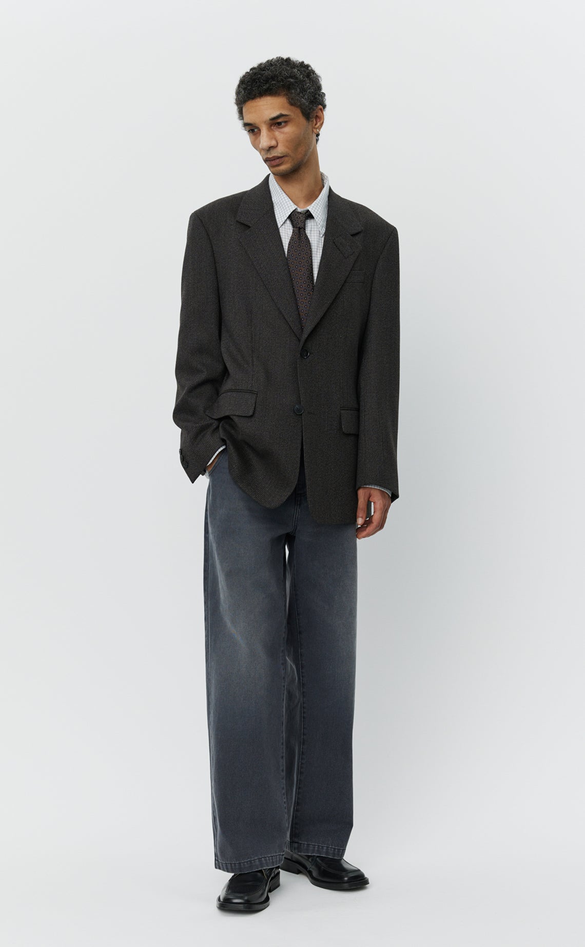 Estate Jacket - Brown Melange Stripe