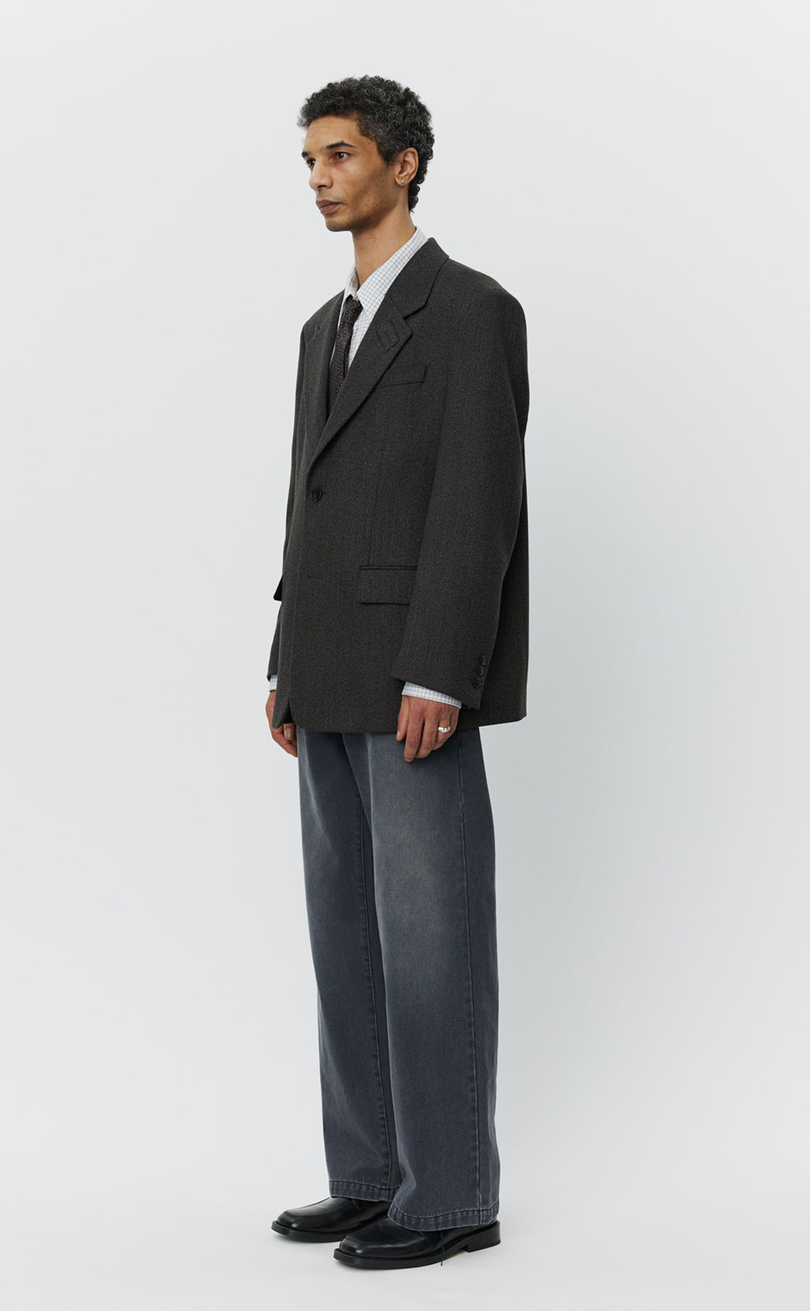 Estate Jacket - Brown Melange Stripe