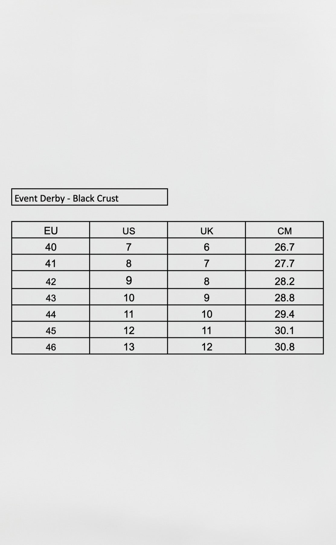 Event Derby - Black Crust