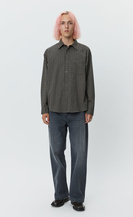 Executive Shirt - Black Comfy Check