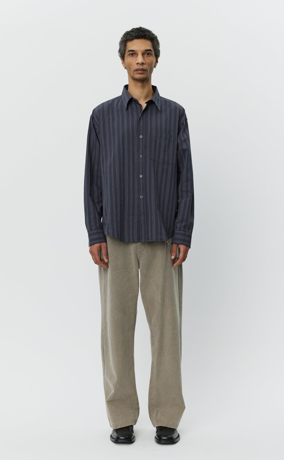 Executive Shirt - Dark Grey Double Stripe