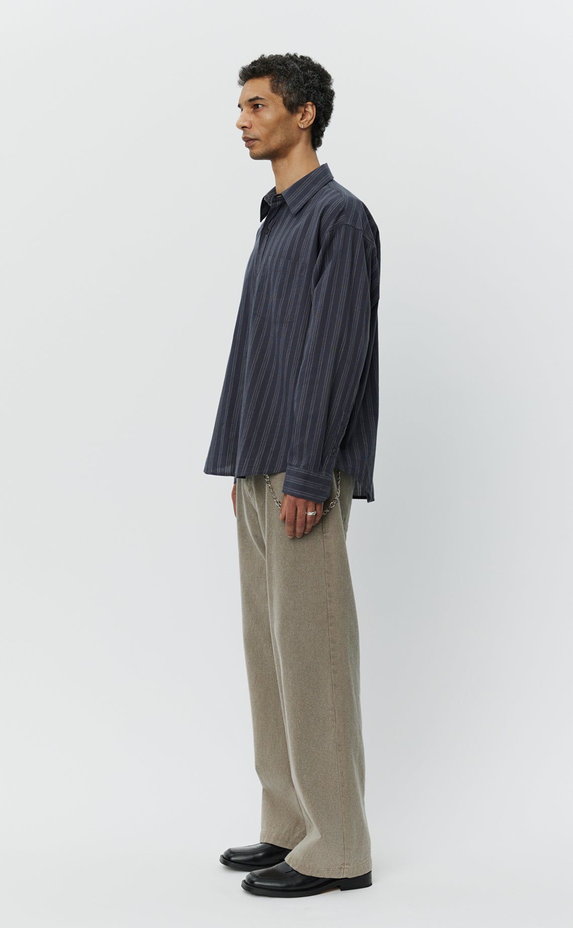 Executive Shirt - Dark Grey Double Stripe