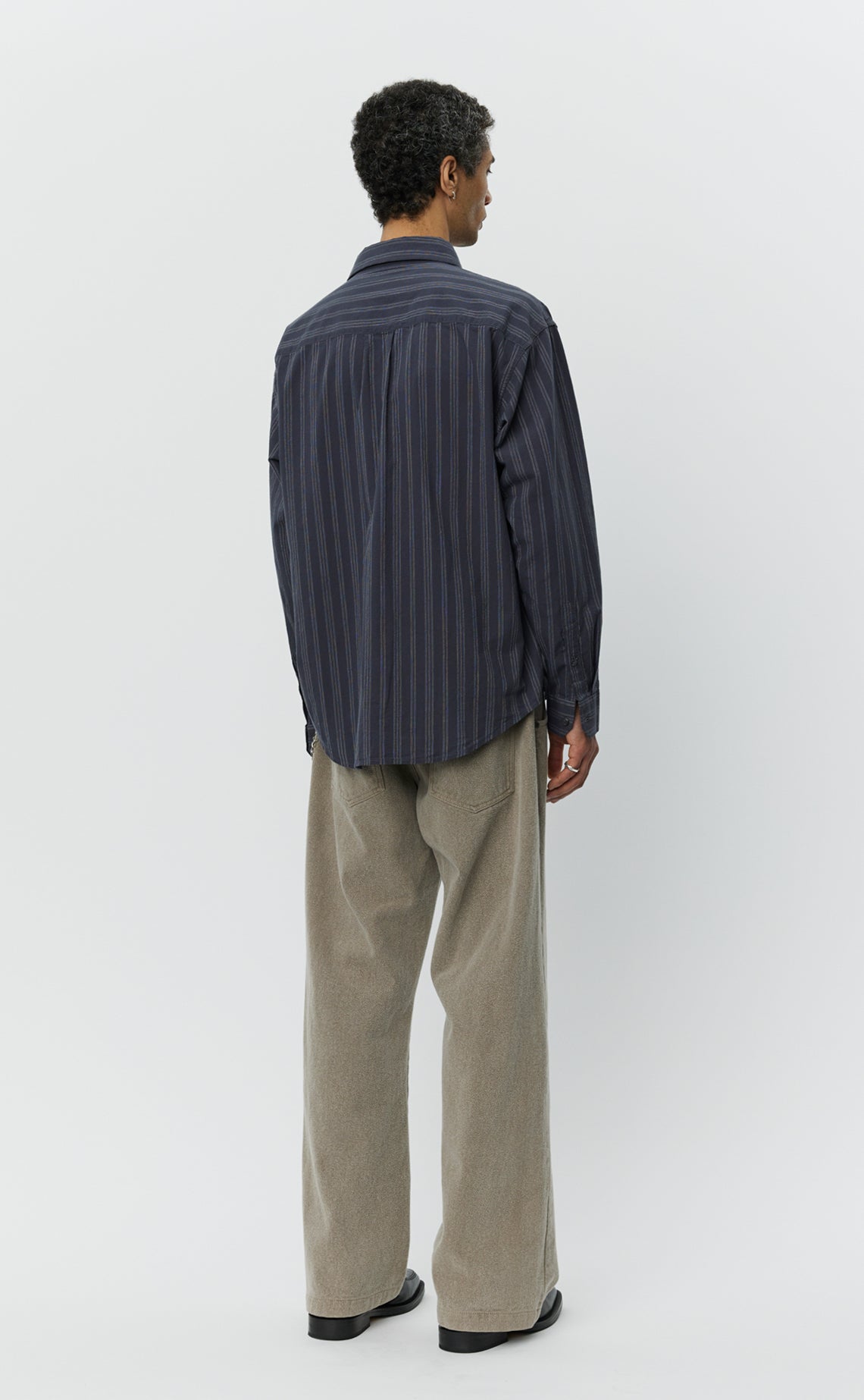Executive Shirt - Dark Grey Double Stripe