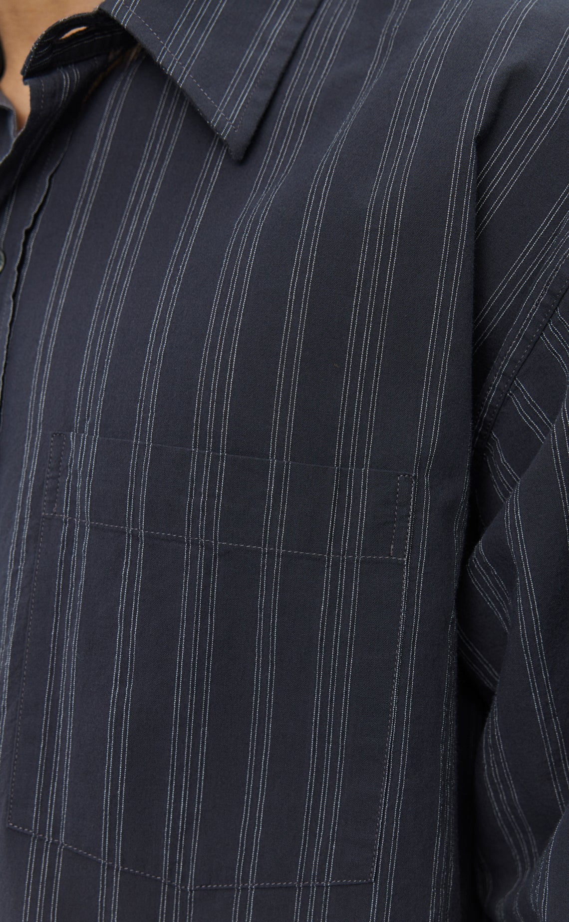 Executive Shirt - Dark Grey Double Stripe