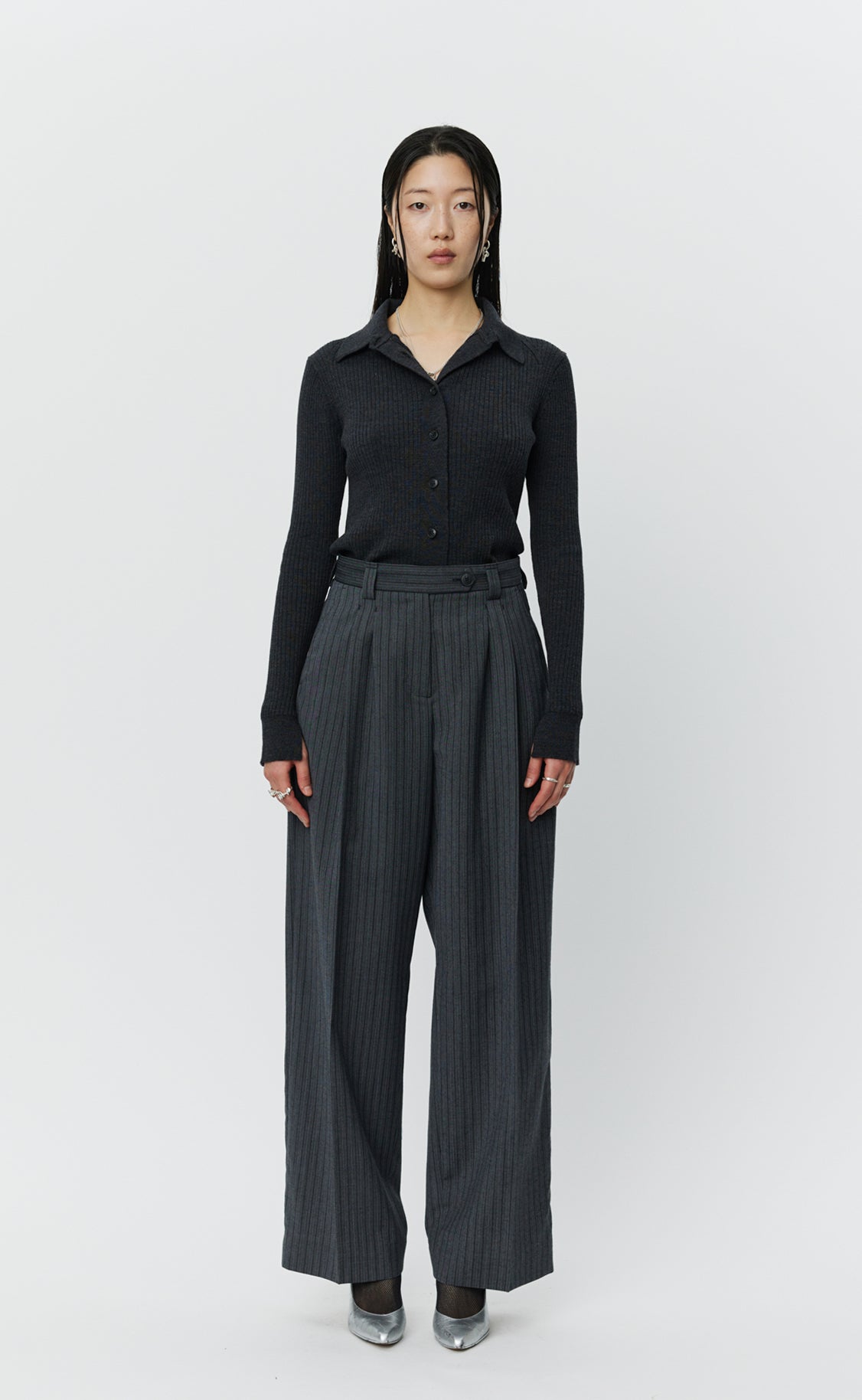 Favorite Trousers - Classic Grey Double Stripe