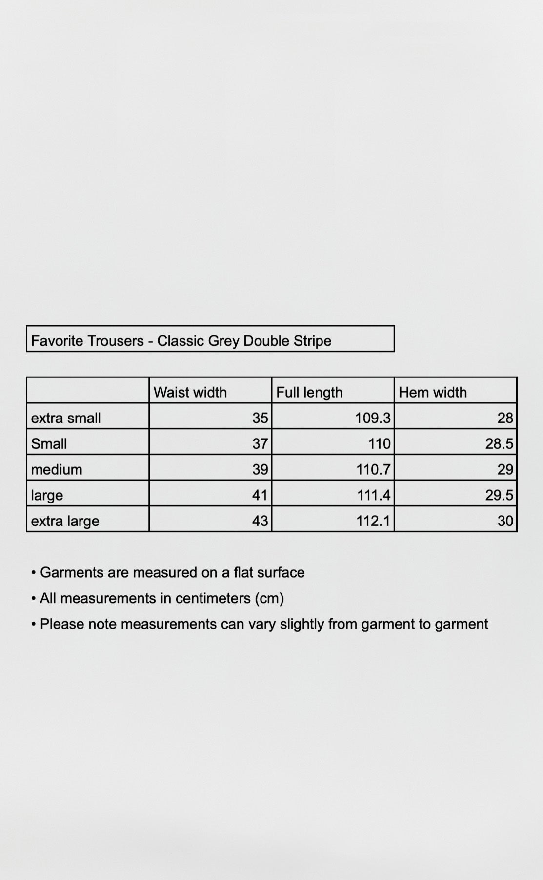 Favorite Trousers - Classic Grey Double Stripe