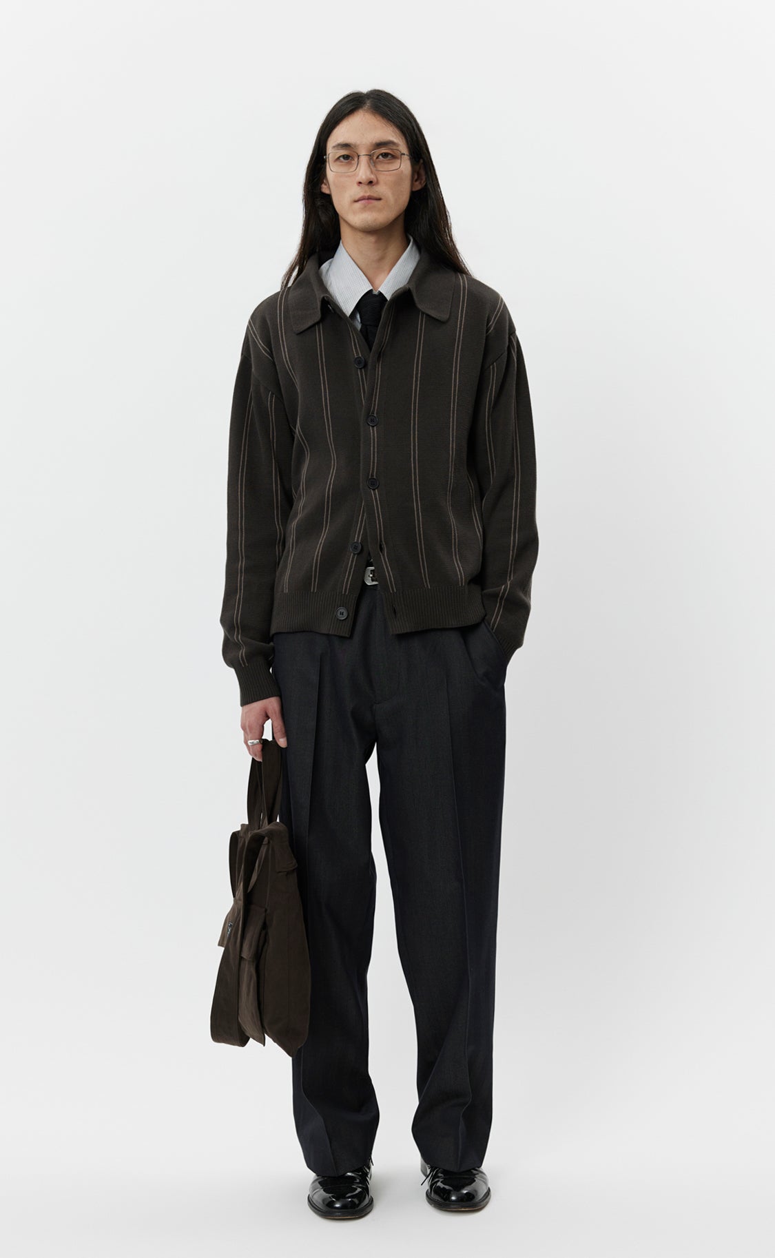 Formal Cardigan - Biscuit Stripe