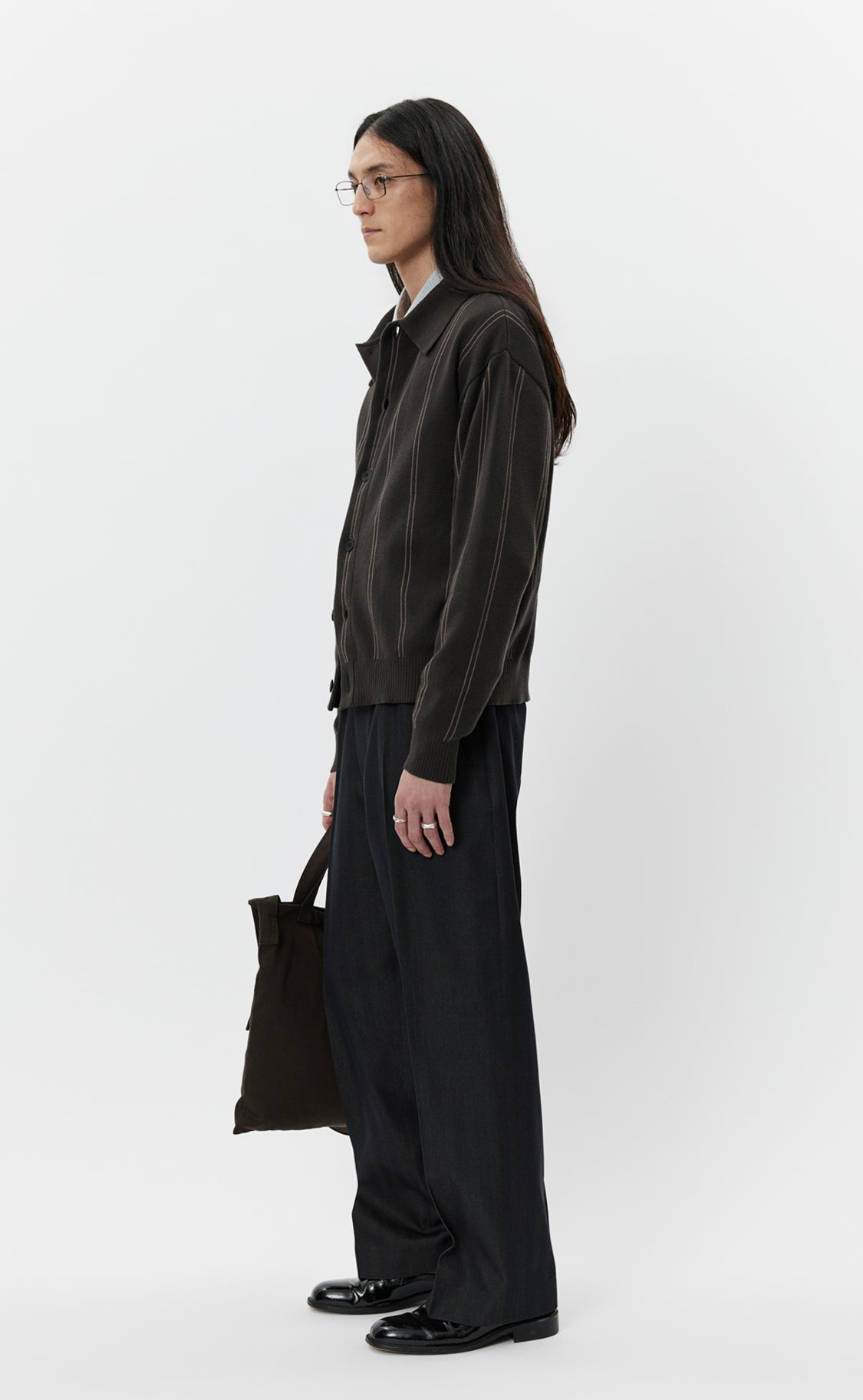 Formal Cardigan - Biscuit Stripe
