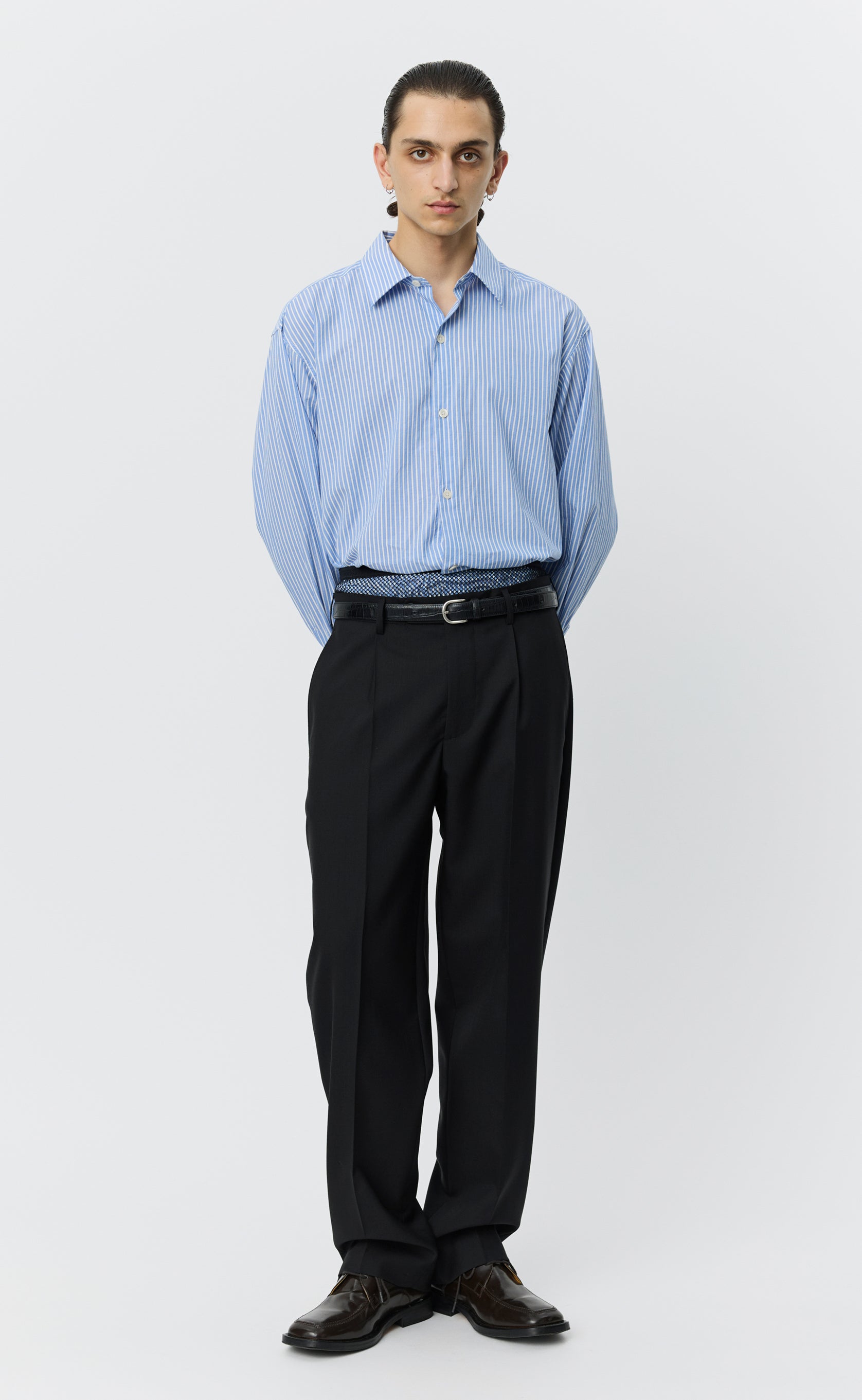 Formal Trousers - Black Tropical Wool  mfpen