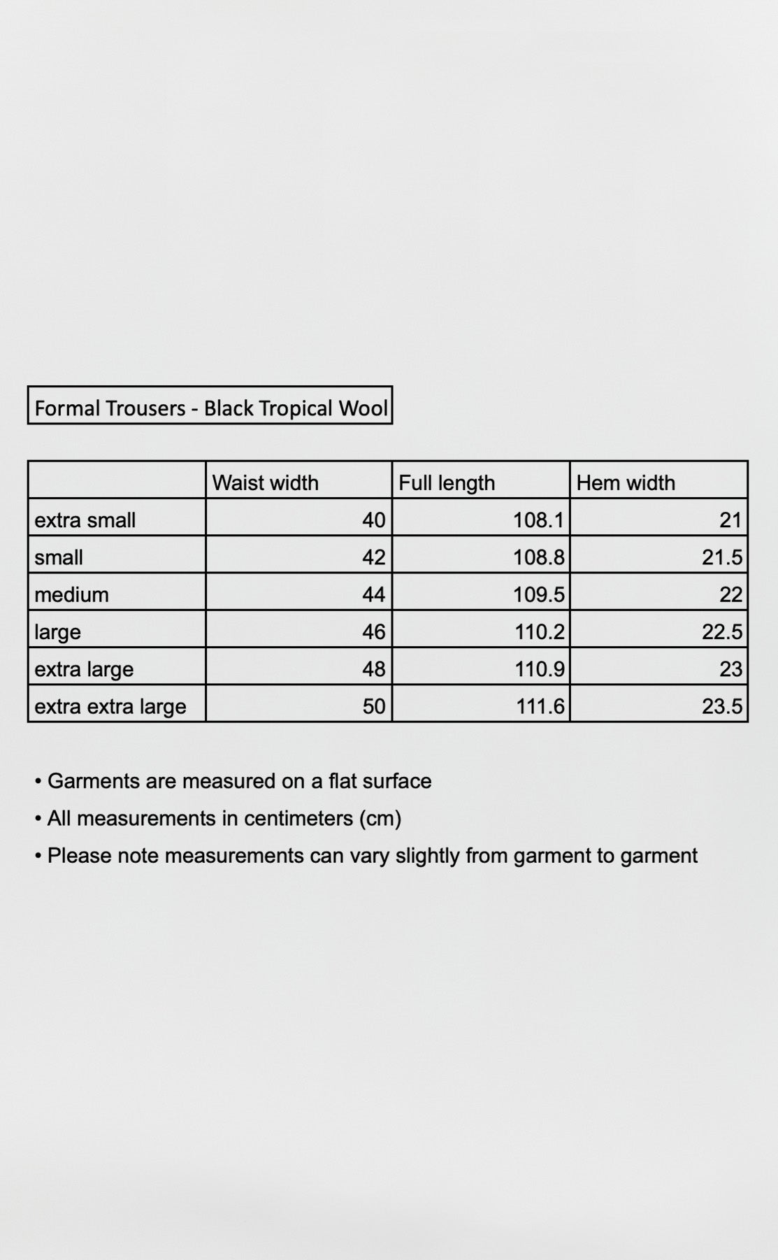 Formal Trousers - Black Tropical Wool