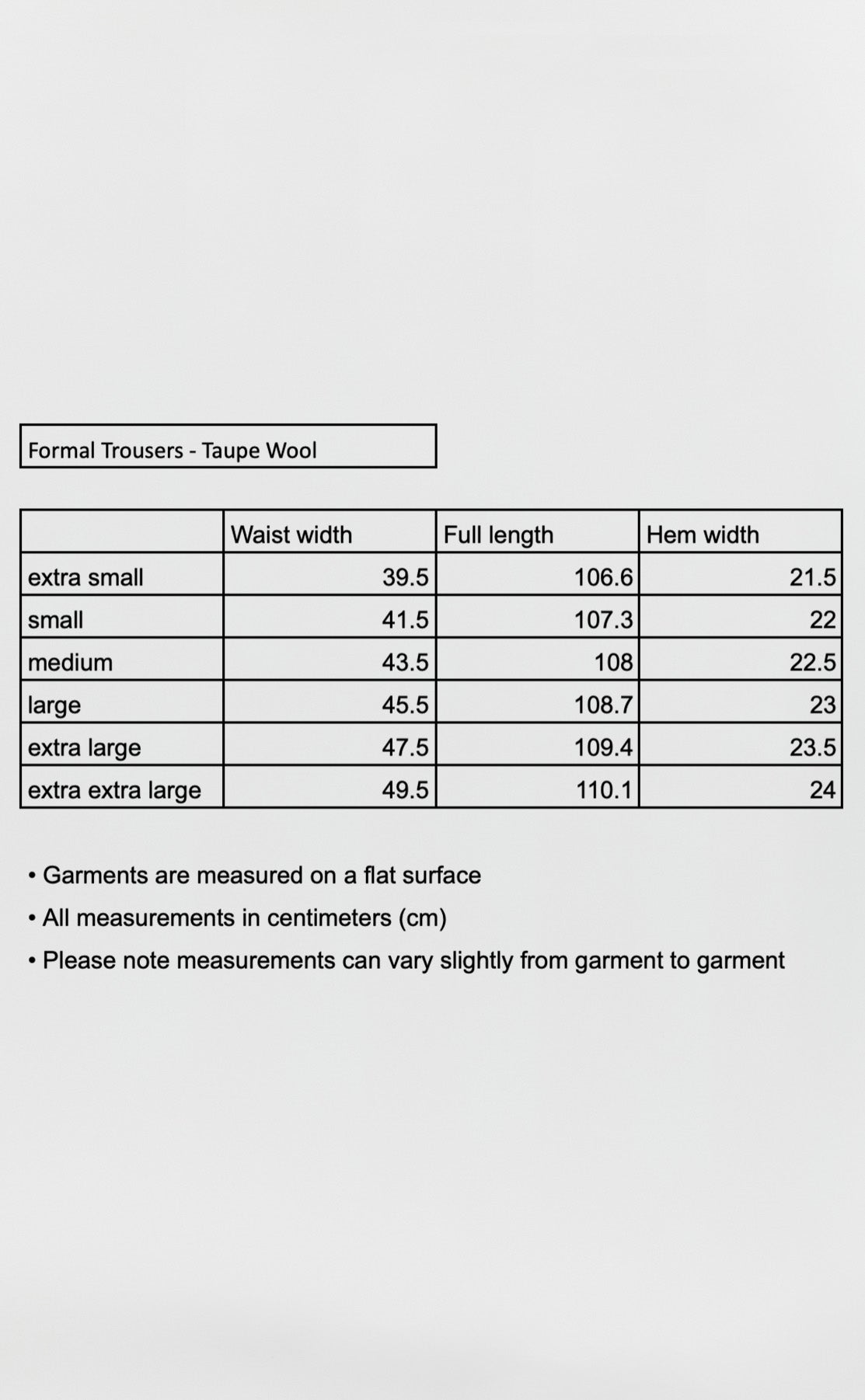 Formal Trousers - Taupe Wool