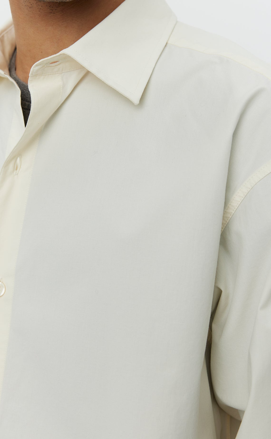 Generous Shirt - Warm White Poplin
