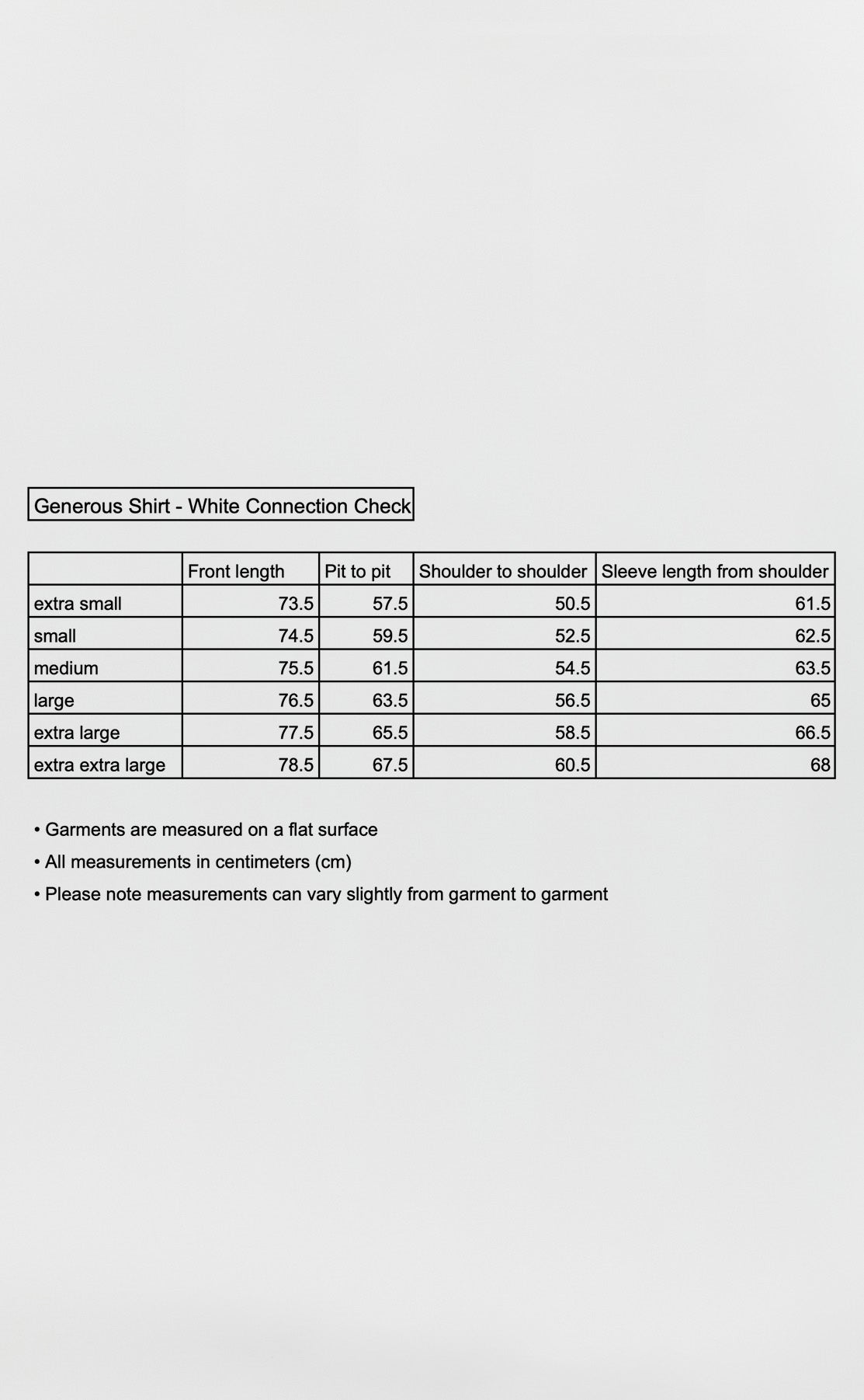 Generous Shirt - White Connection Check