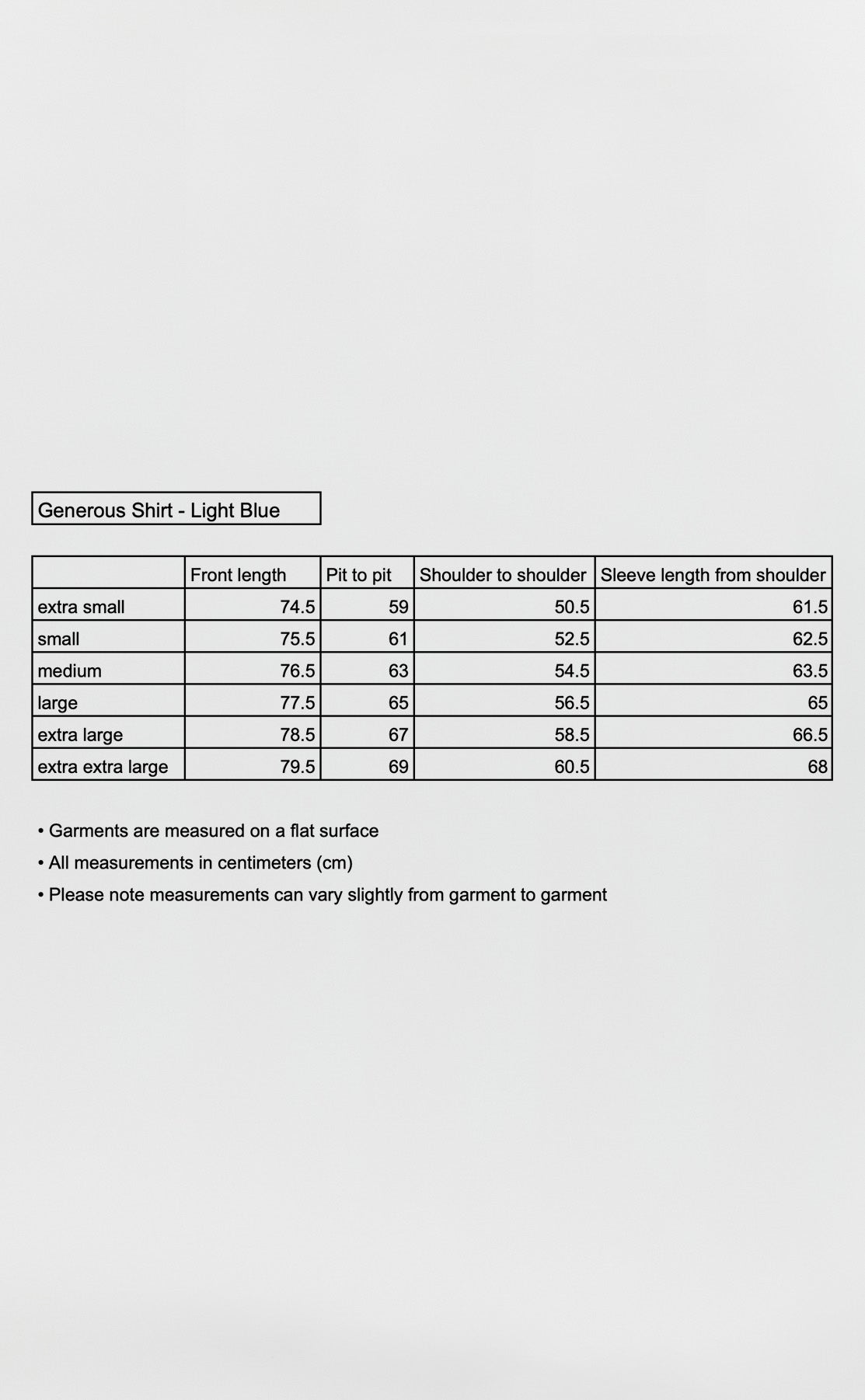 Generous Shirt - Light Blue