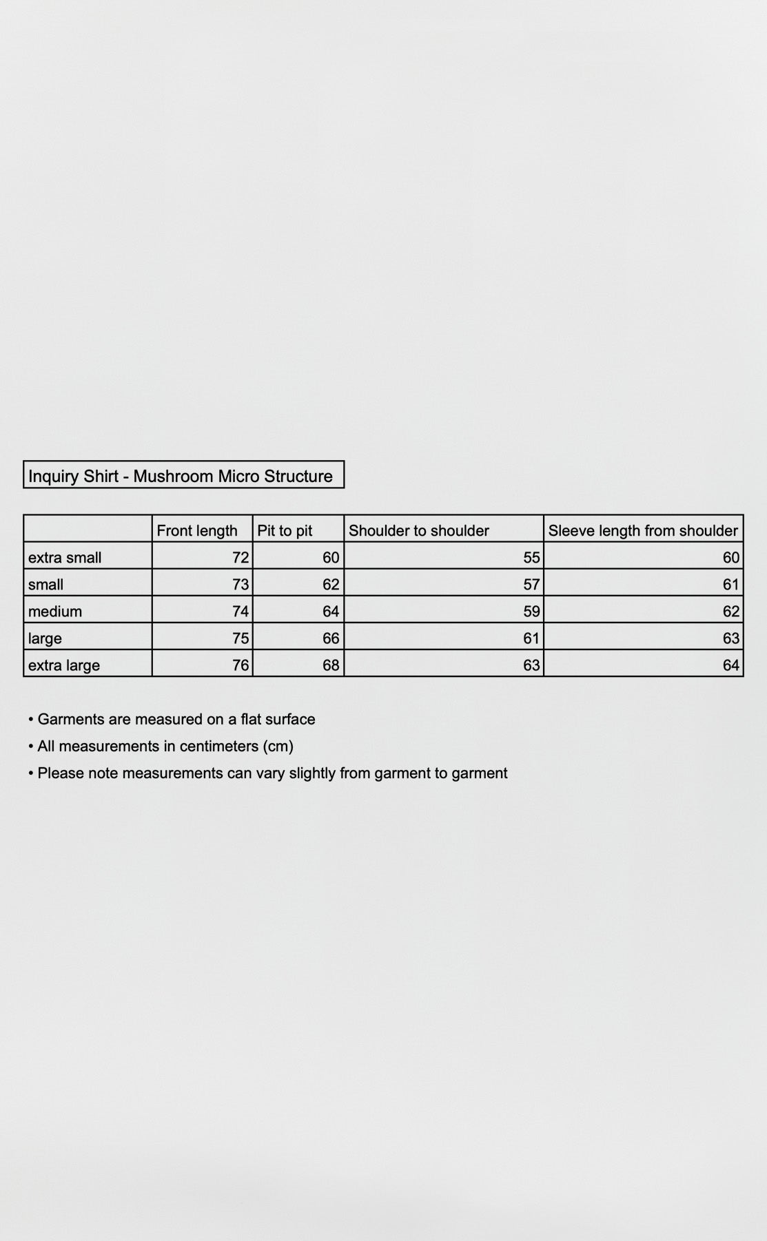 Inquiry Shirt - Mushroom Micro Structure