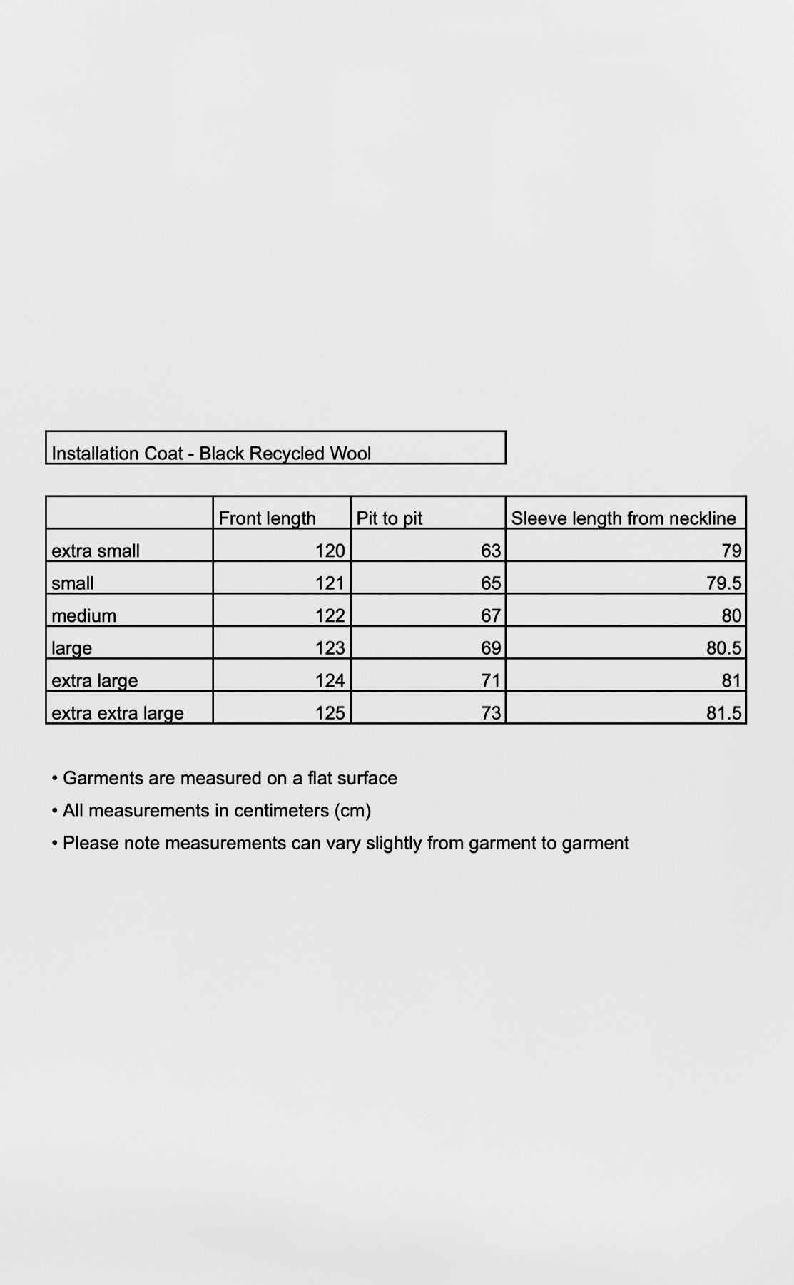 Installation Coat - Black Recycled Wool