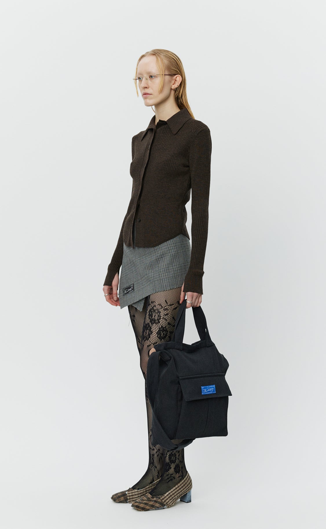 Knitted Rib Shirt - Dark Brown