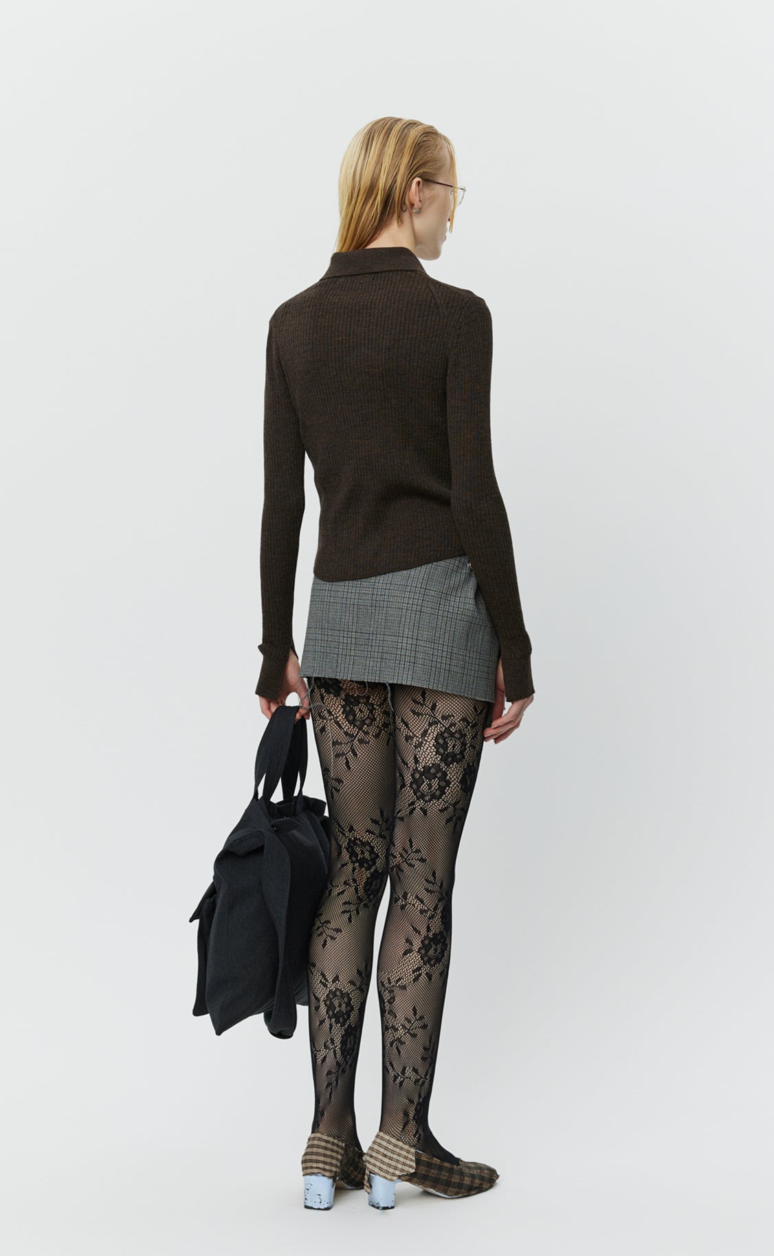 Knitted Rib Shirt - Dark Brown