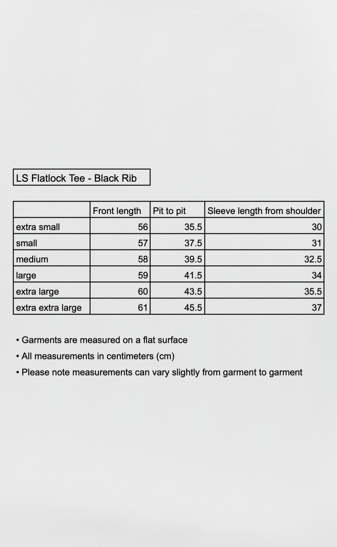 LS Flatlock Tee - Black Rib