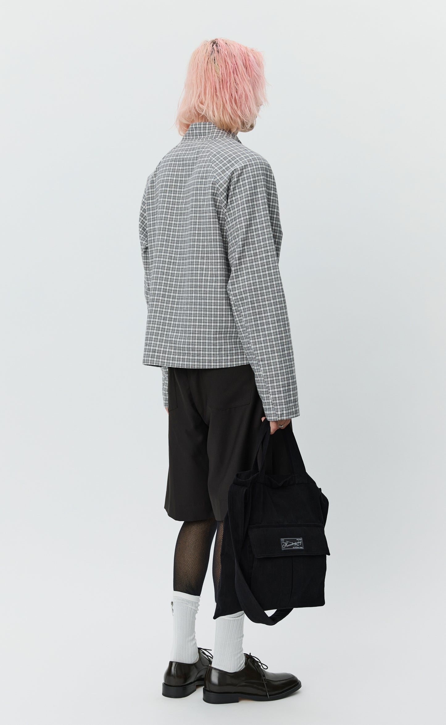 Leisure Woven Zip Up - Grey Tartan Check