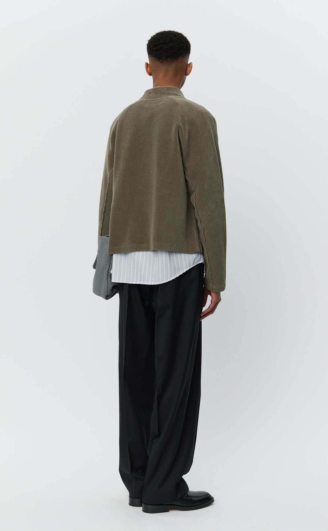 Leisure Zip Up - Faded Taupe Jersey Cord