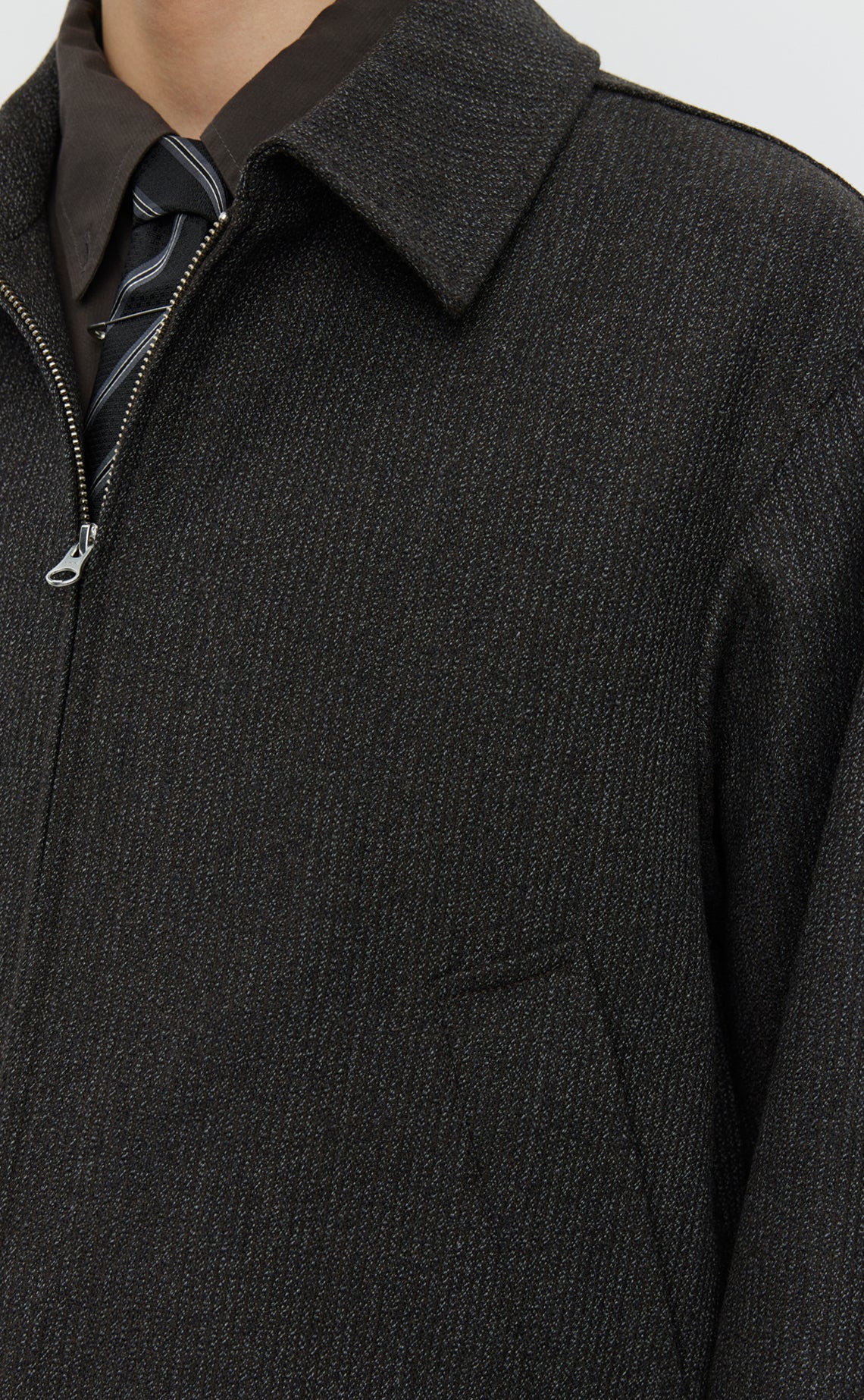 Mail Jacket - Brown Melange Stripe