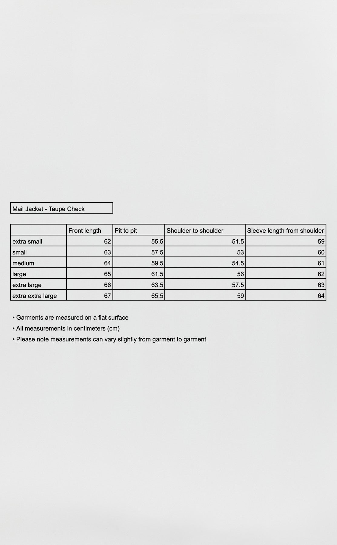 Mail Jacket - Taupe Check