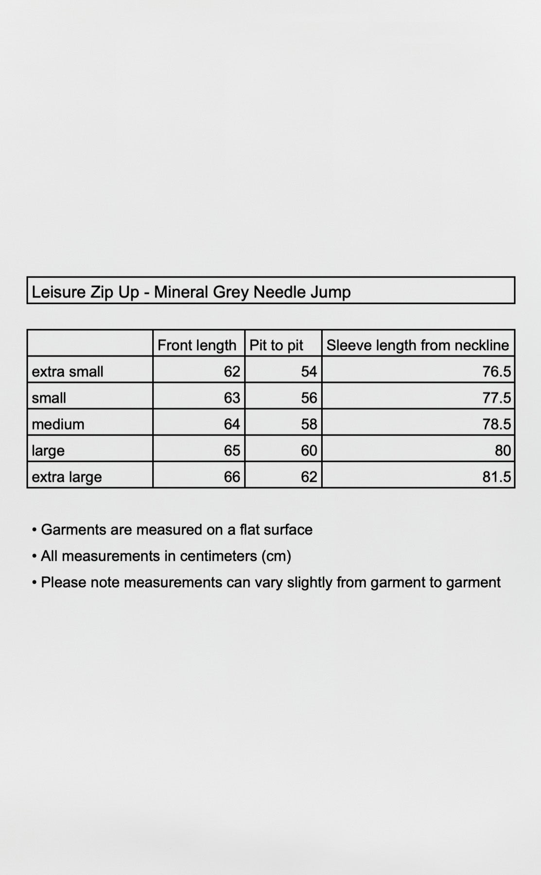 Leisure Zip Up - Mineral Grey Needle Jump